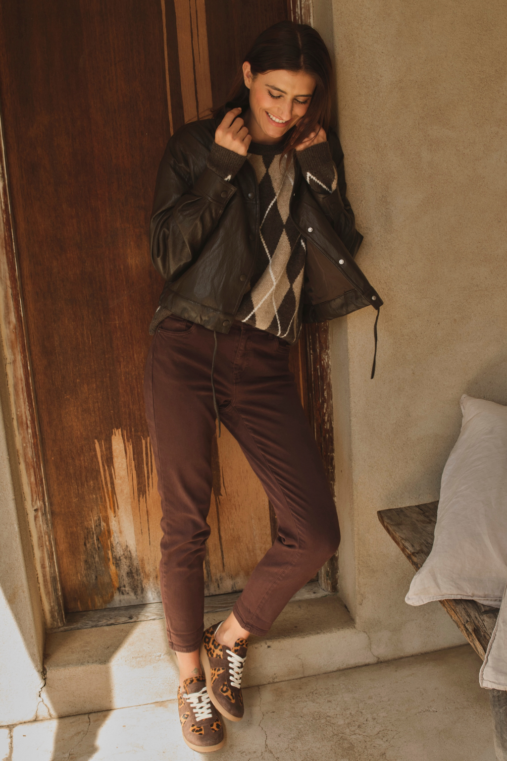 Chocolate Kelly Pleather Jacket