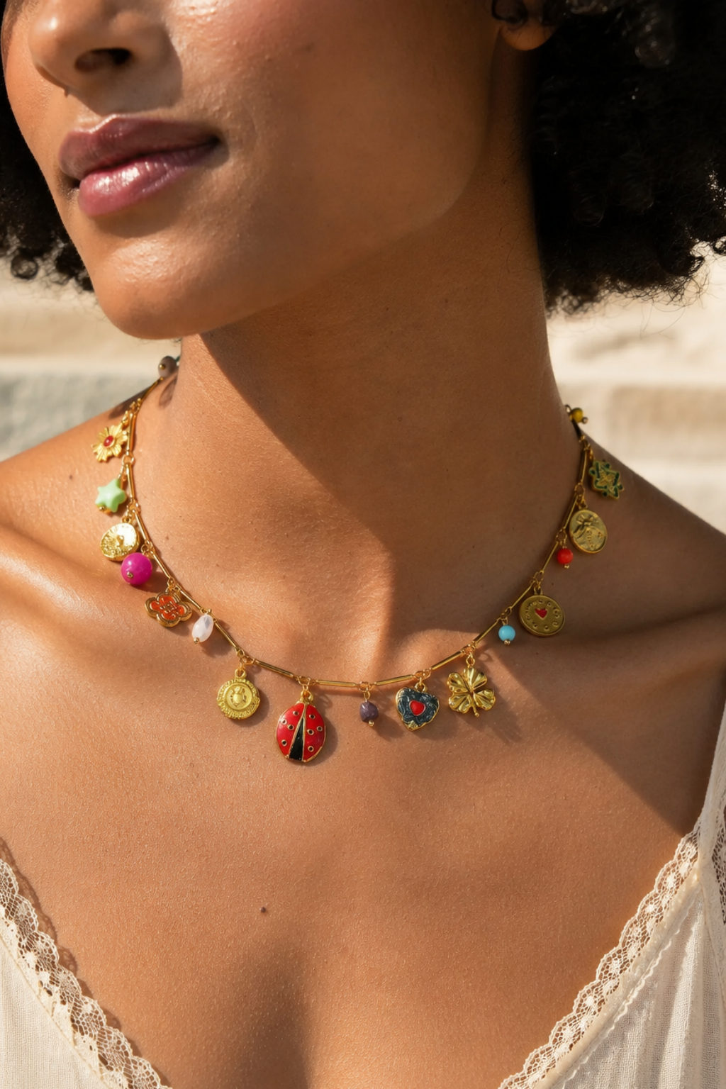 Ladybug Charm Necklace