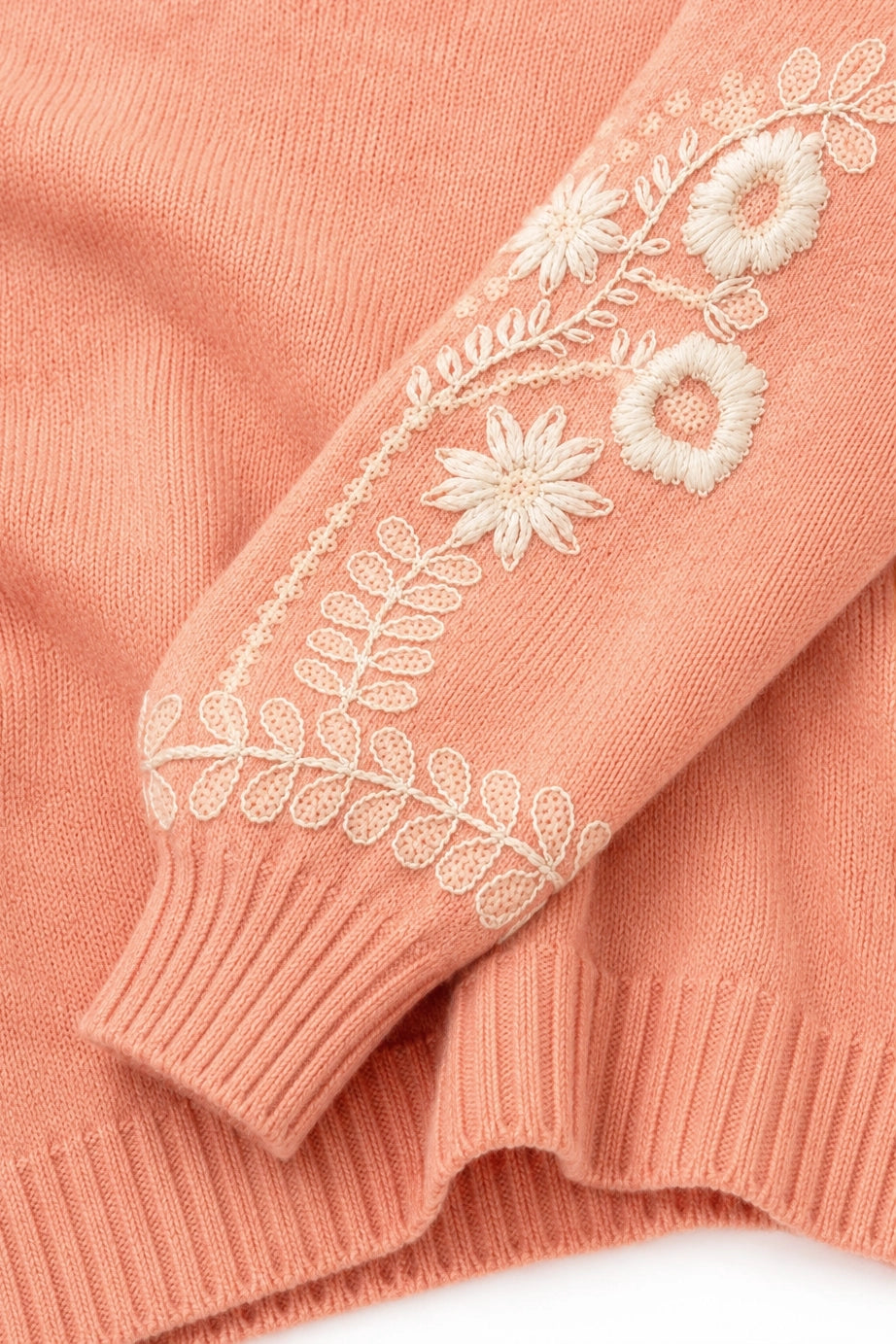 Apricot Detailed Sleeve Jumper, knitwear jumper from Something Pretty, alternative view
