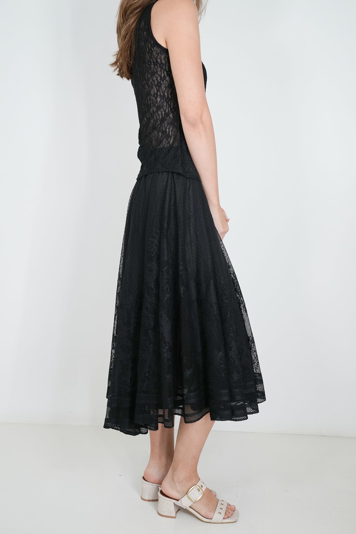Black Lace Natalie Skirt