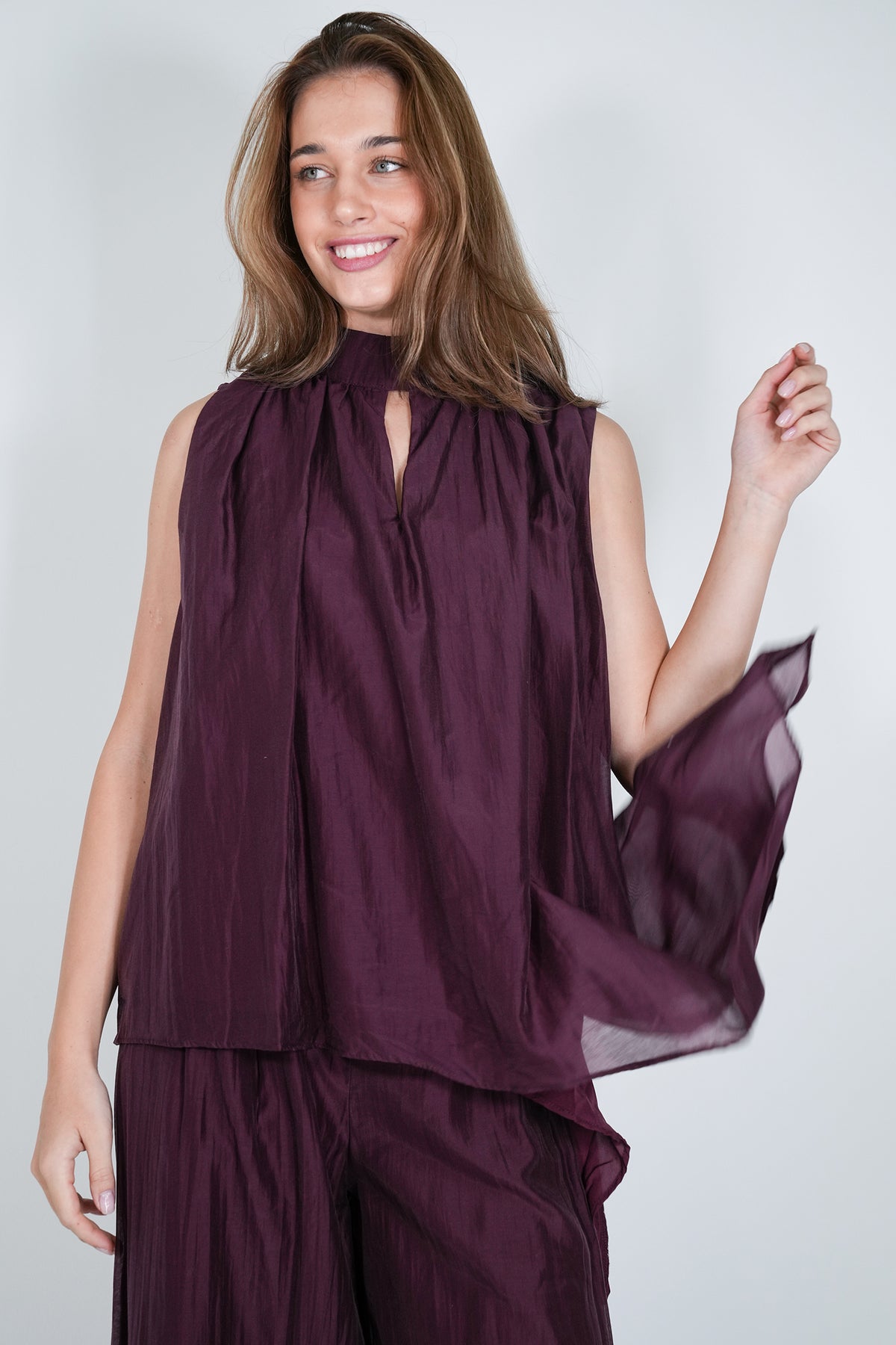 Burgundy Ariel Blouse