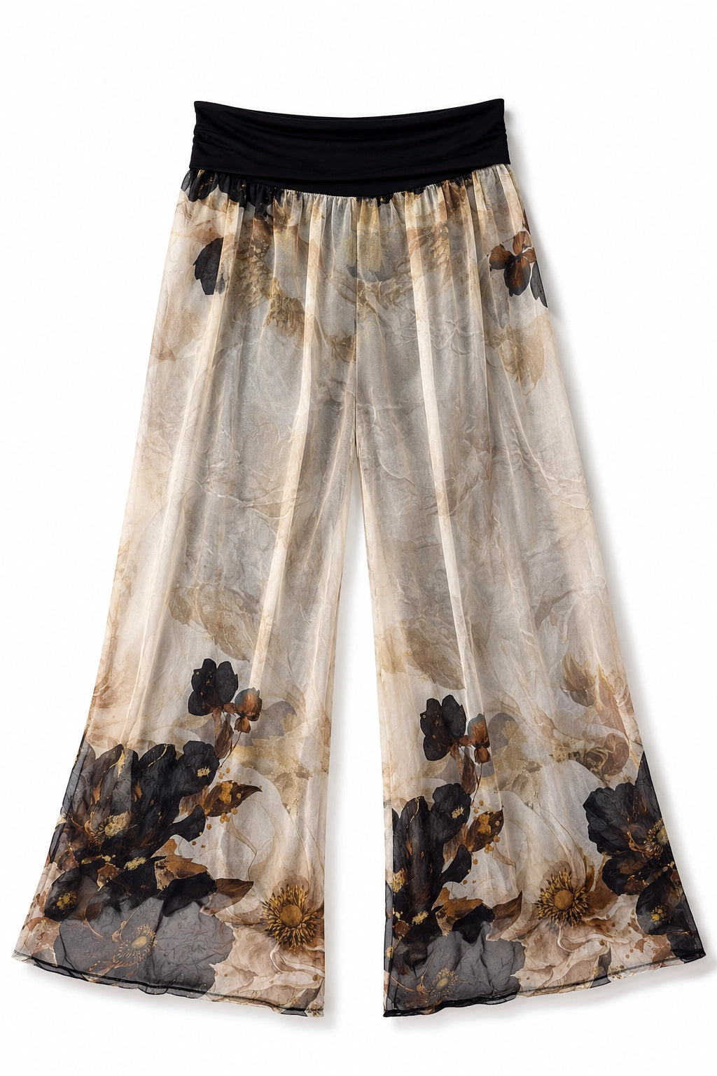 Cream and Black Savanna Silk Pant