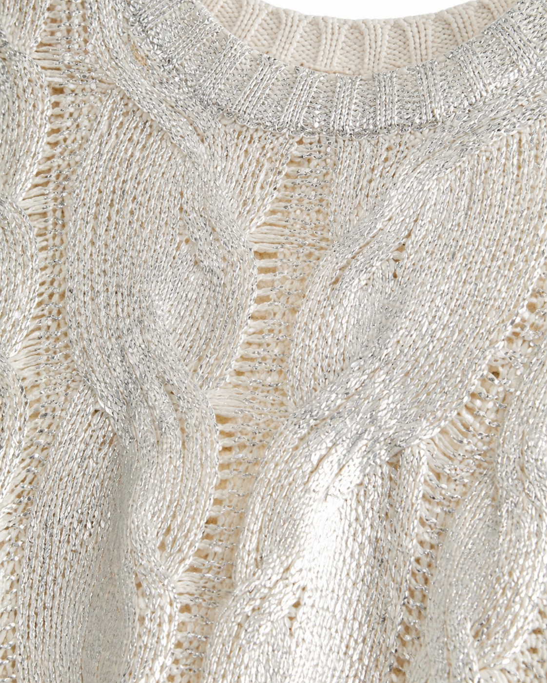 Silver Foil Cream Jumper
