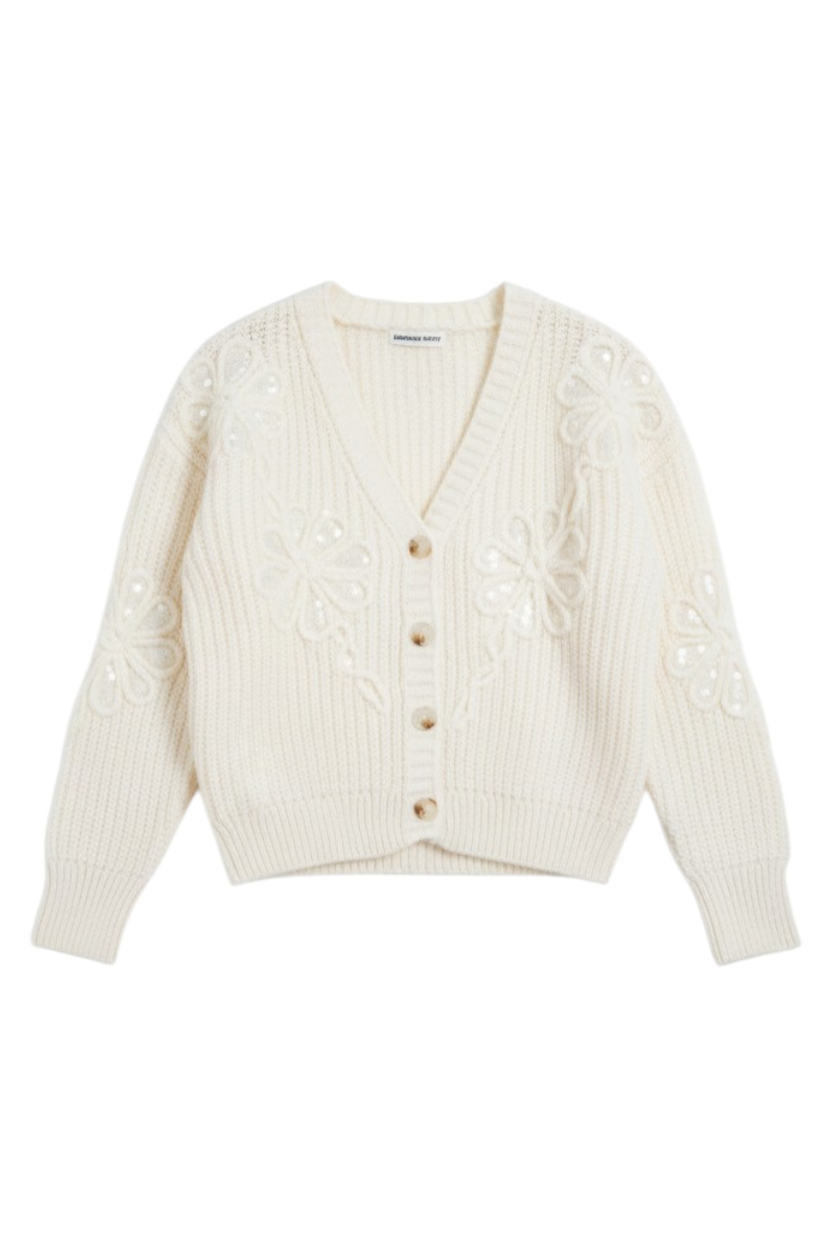 Cream Lily Cardigan