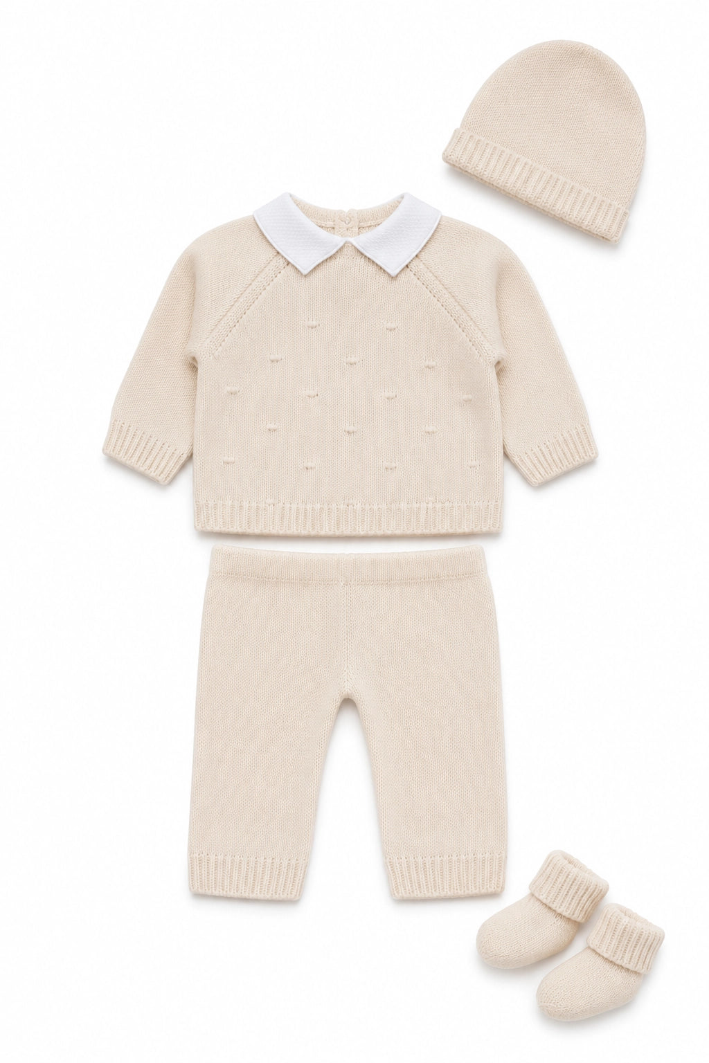 Cream Newborn Knit Set
