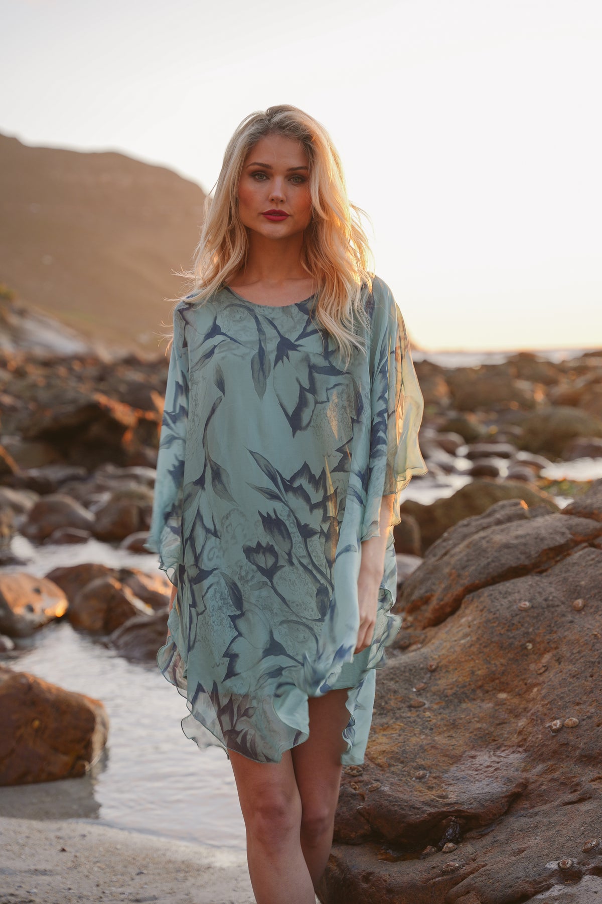 Sage Abby Silk Tunic