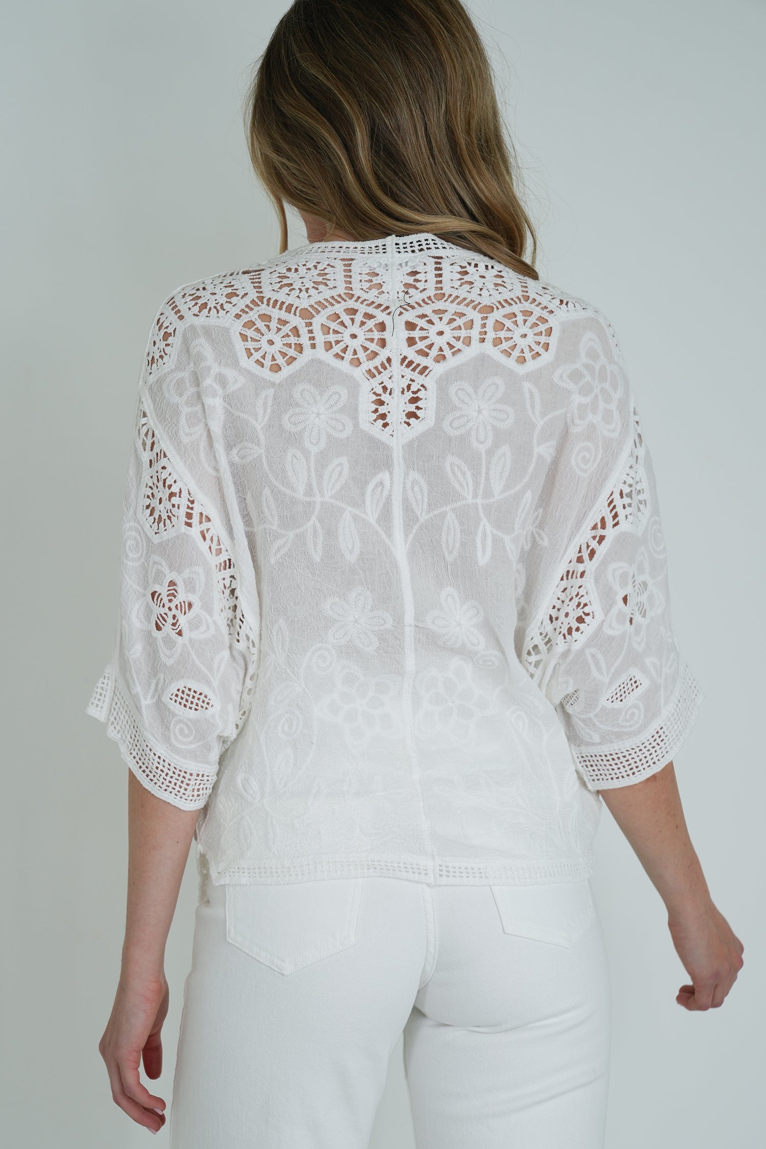 White Crochet Top