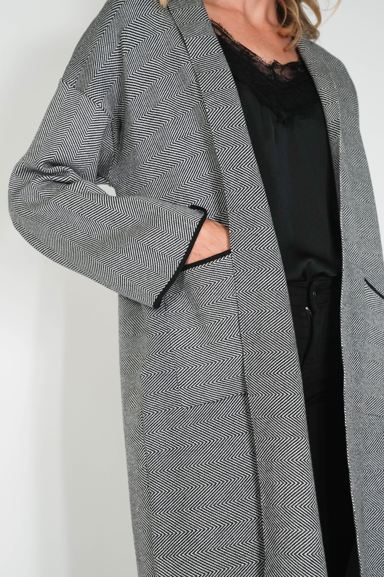 Black Taylor Longer Length Cardigan