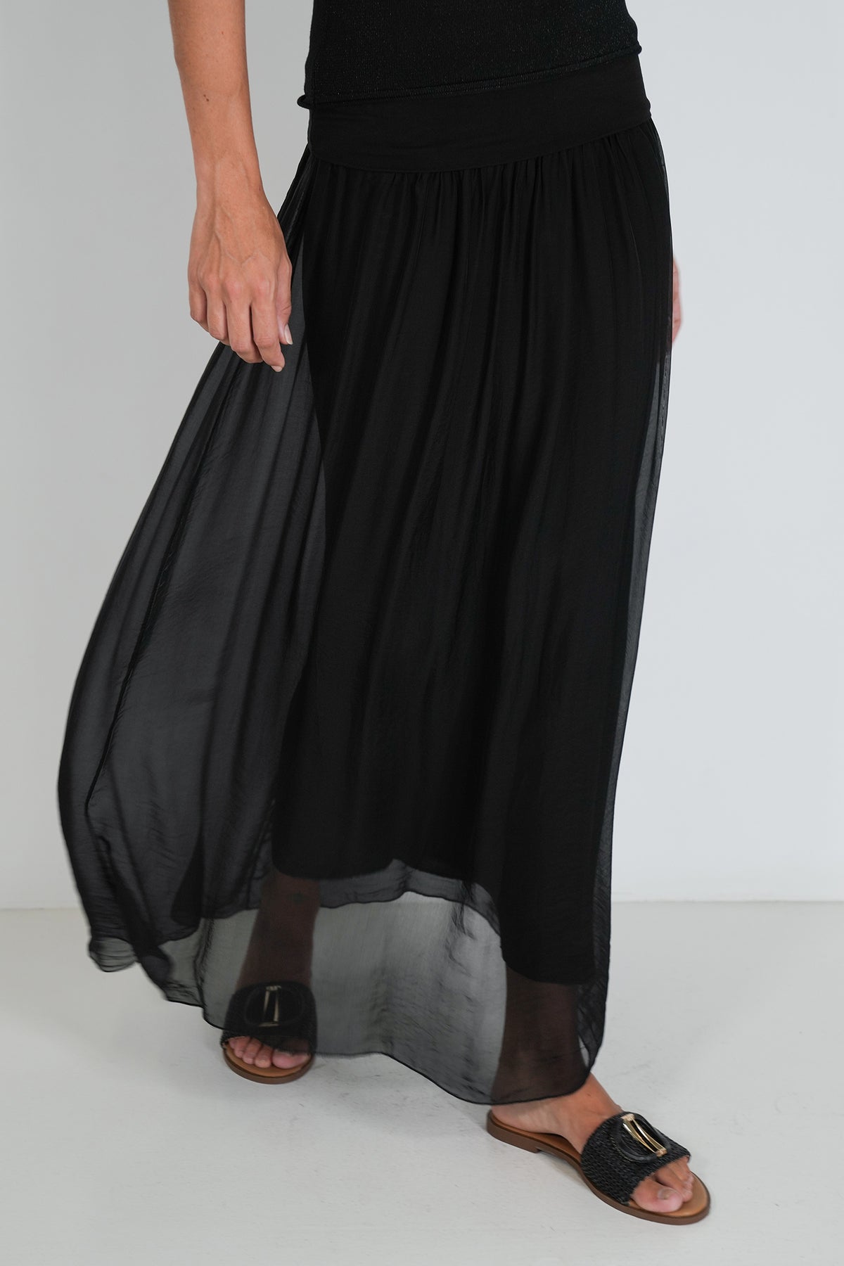 Black Silk Skirt