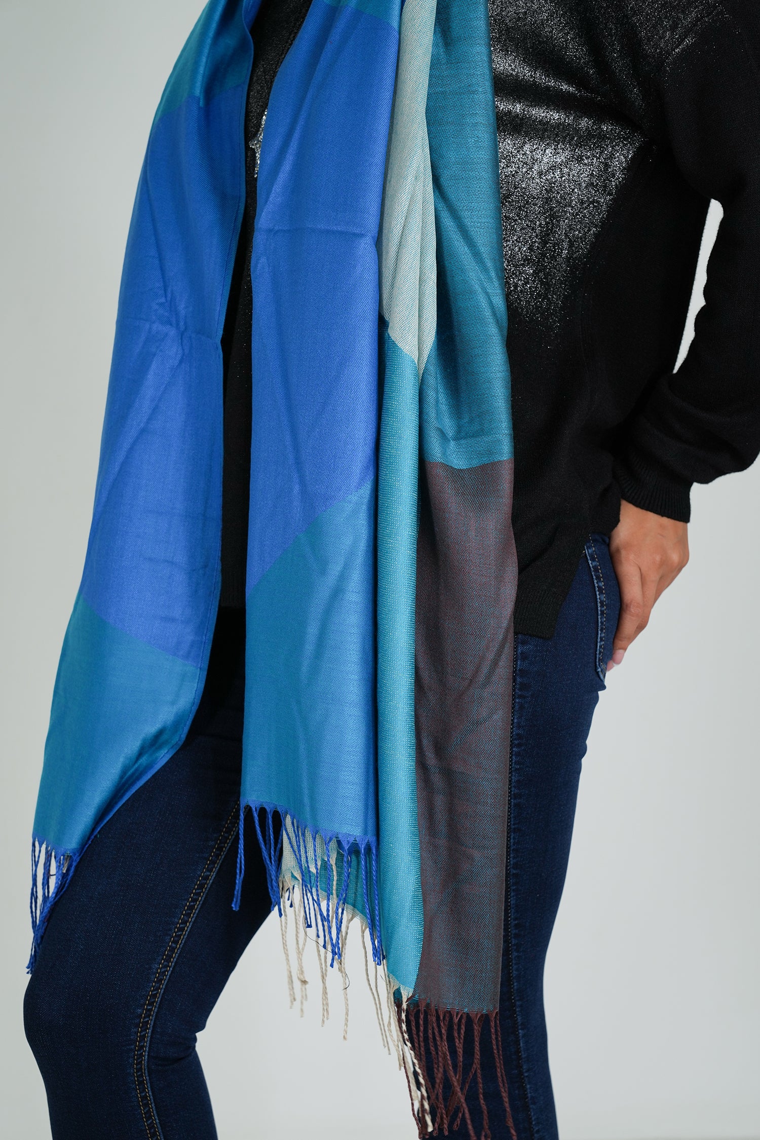 Turquoise Geometric Scarf