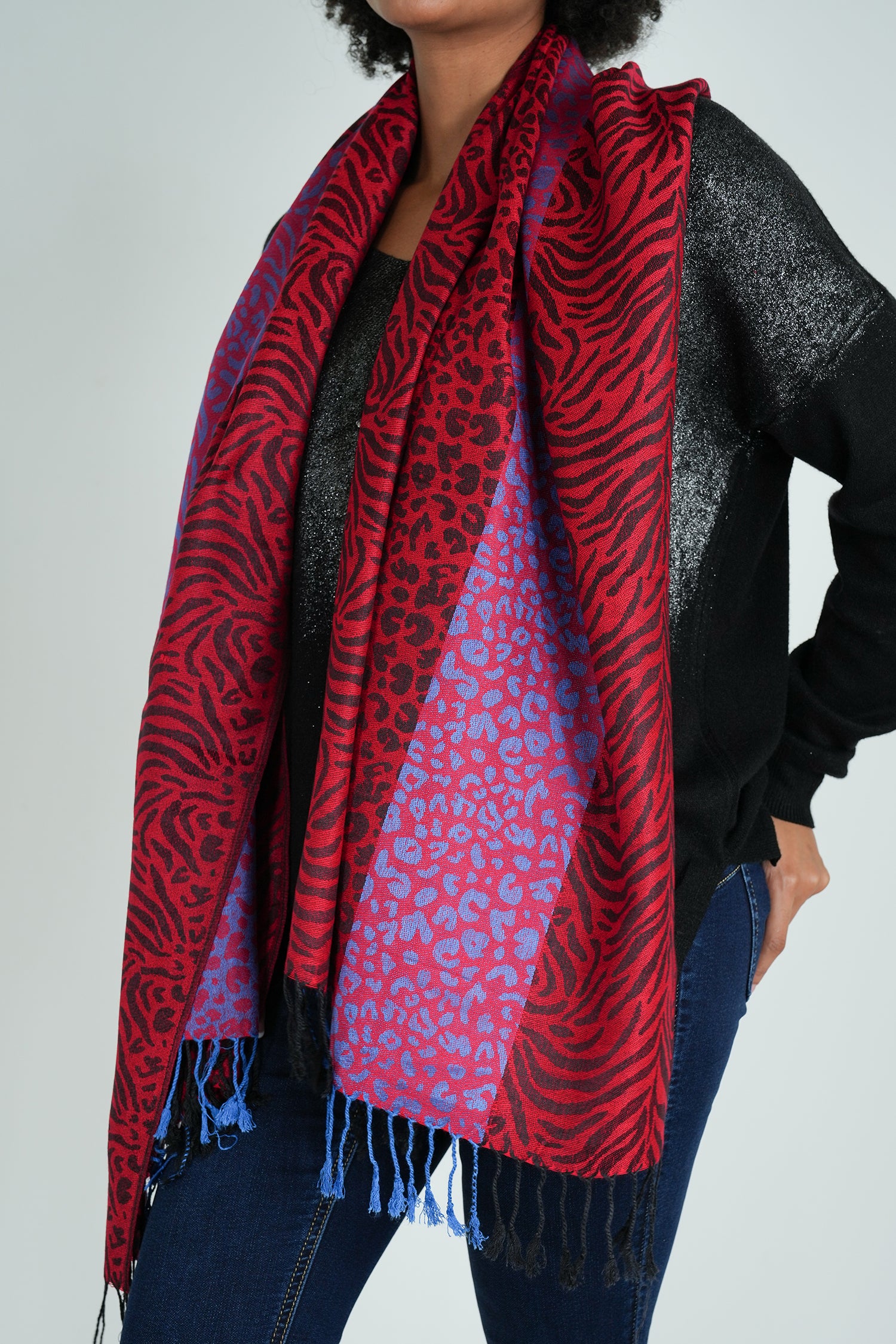 Red Leopard Linda Scarf