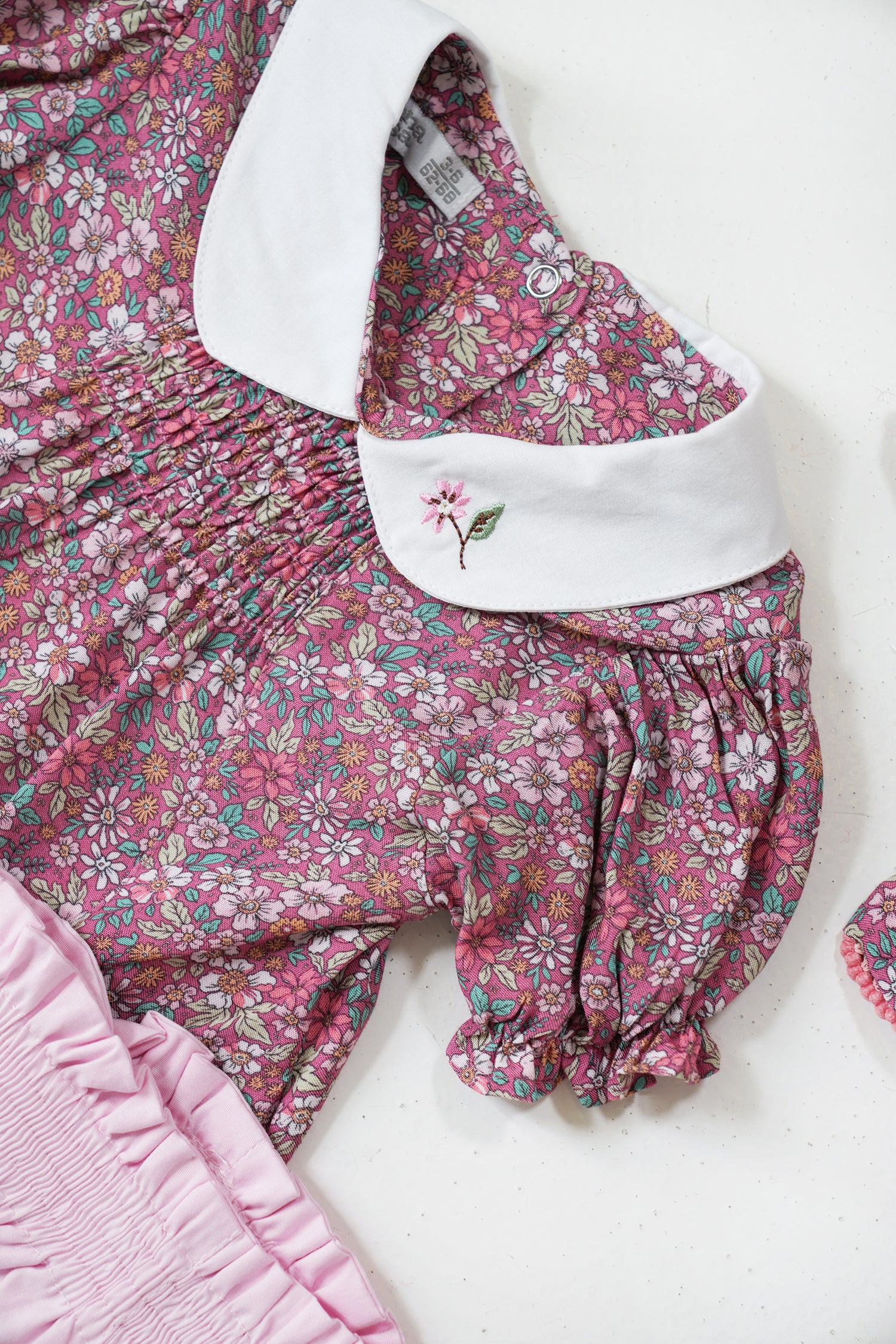 Mila Shorts Set close-up of soft pink shorts fabric and waistband detail