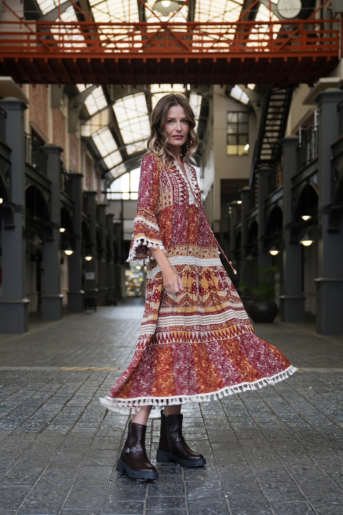 Burgundy Heather Dress