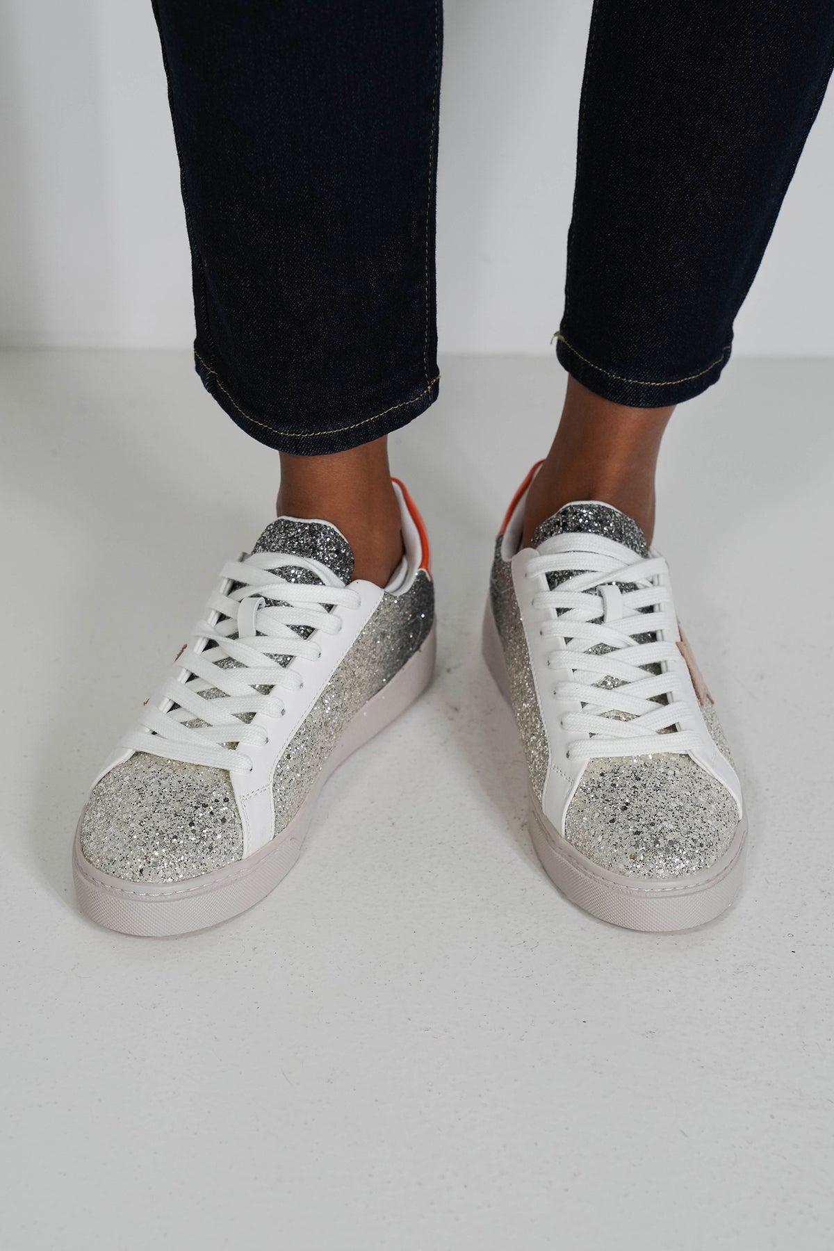 Orange Kaylin Ombre Star Sneaker