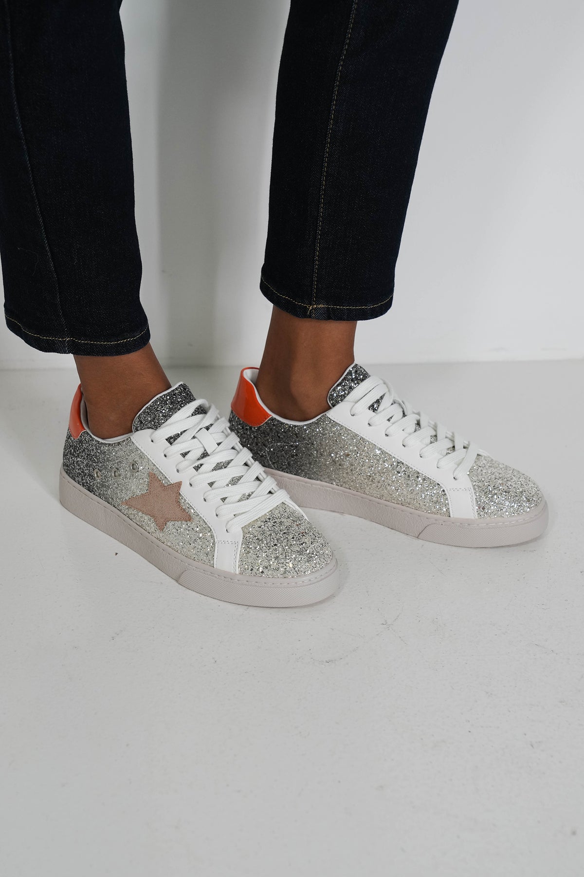 Orange Kaylin Ombre Star Sneaker