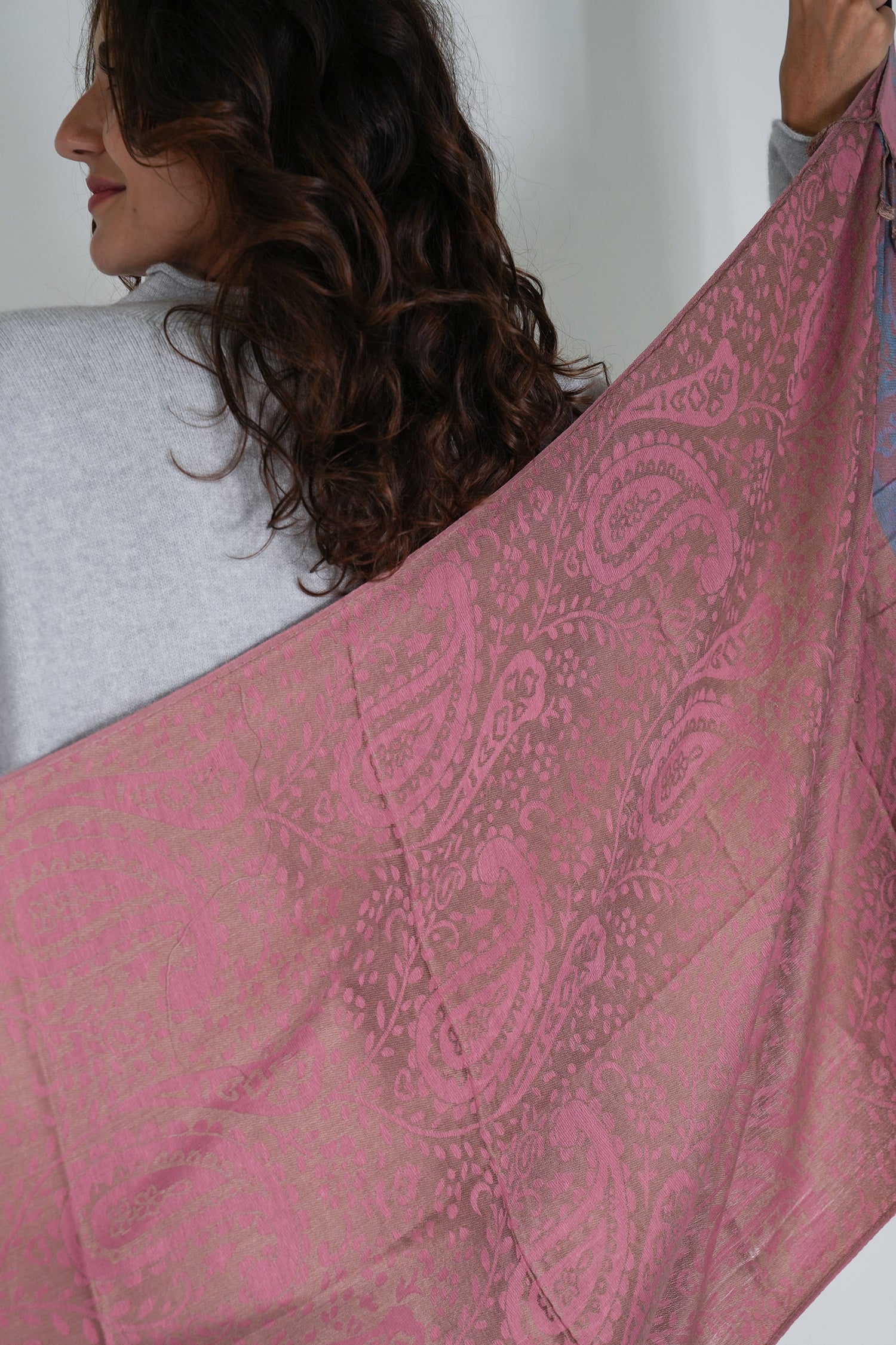 Pink and Blue Jenna Scarf