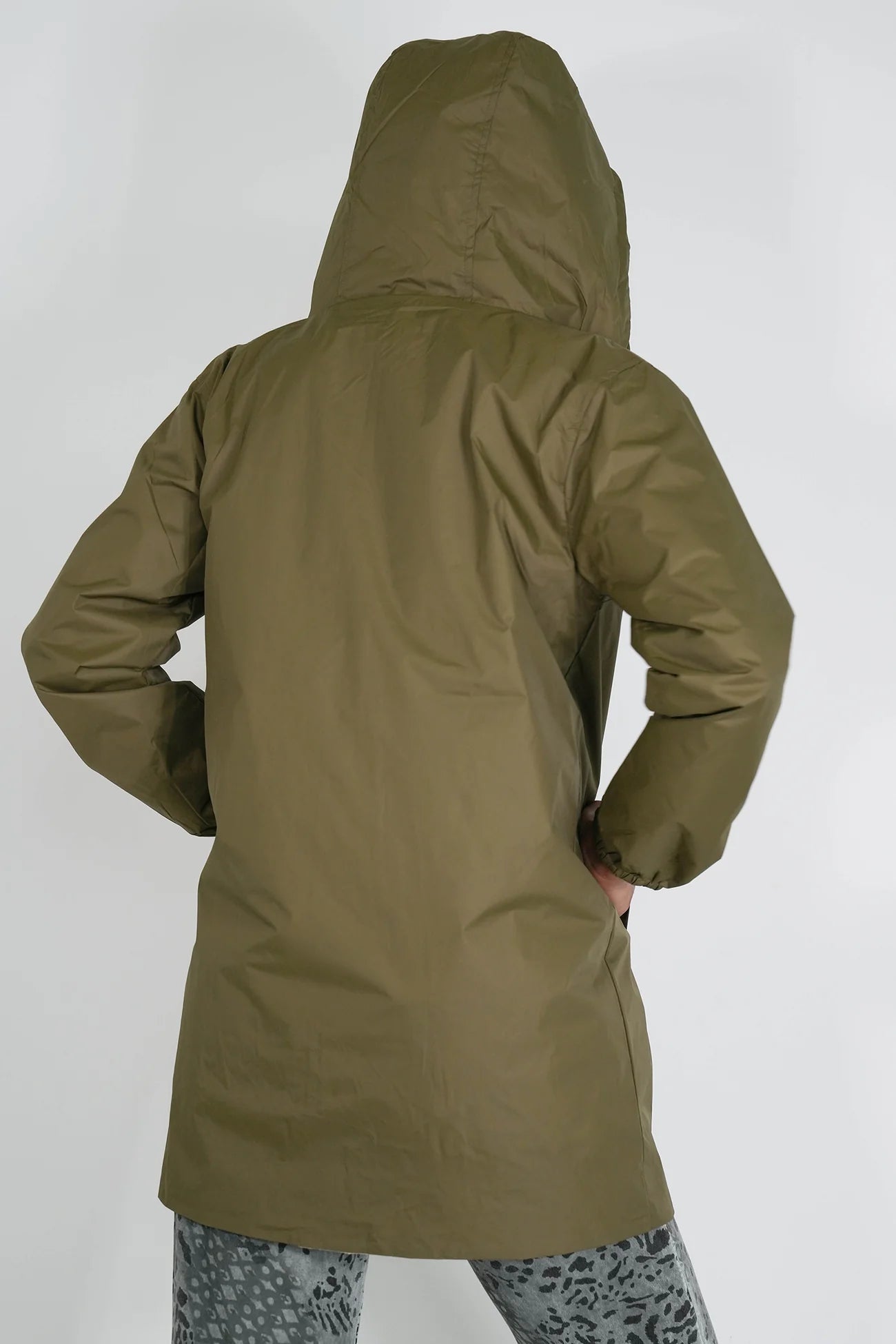 Khaki Reversible Rain Coat