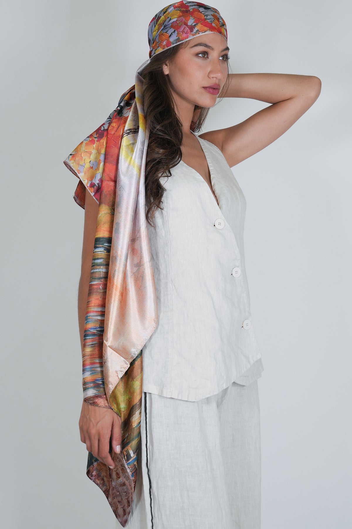 Parisian Reversible Silk Scarf