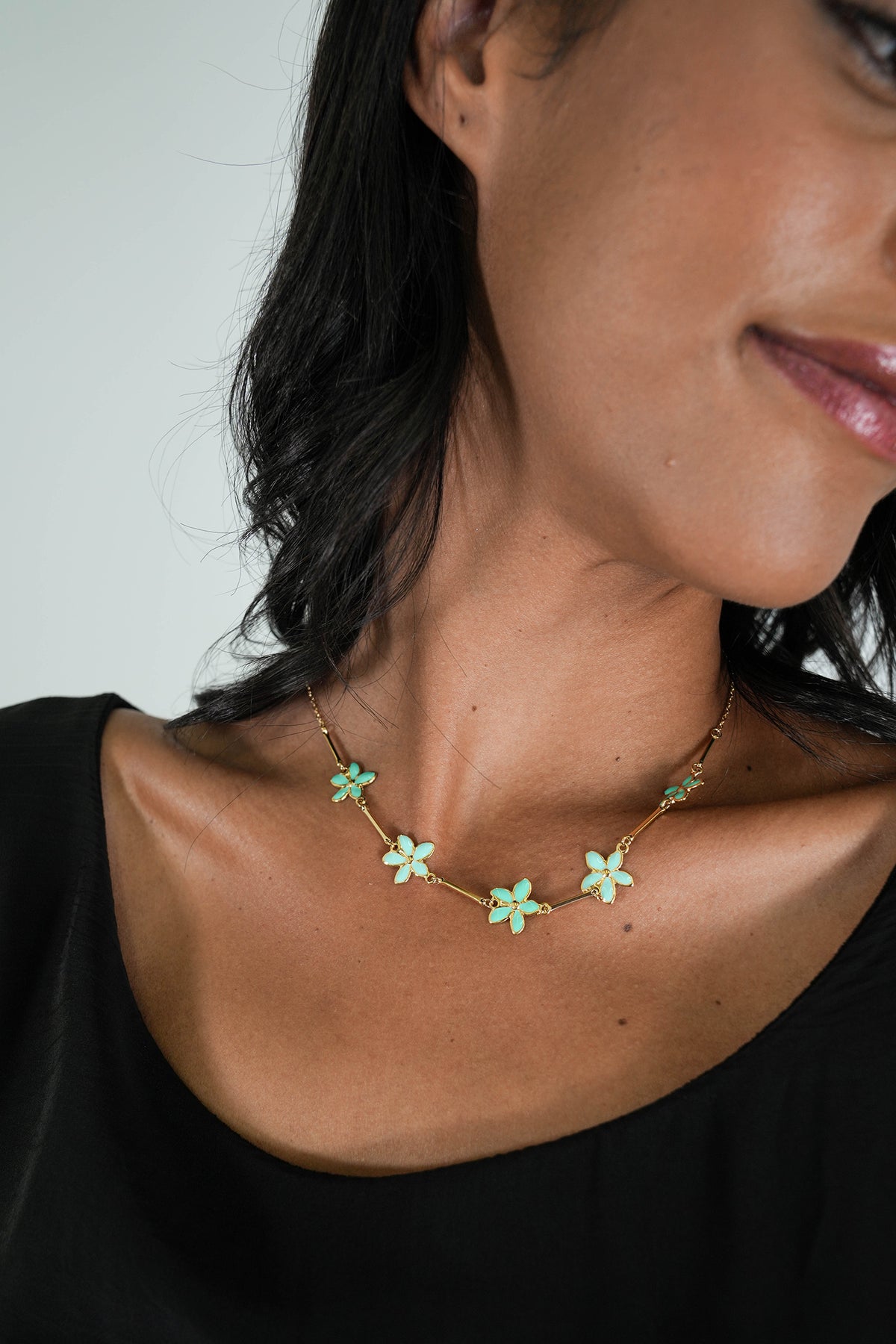 Turquoise Flower Jane Necklace