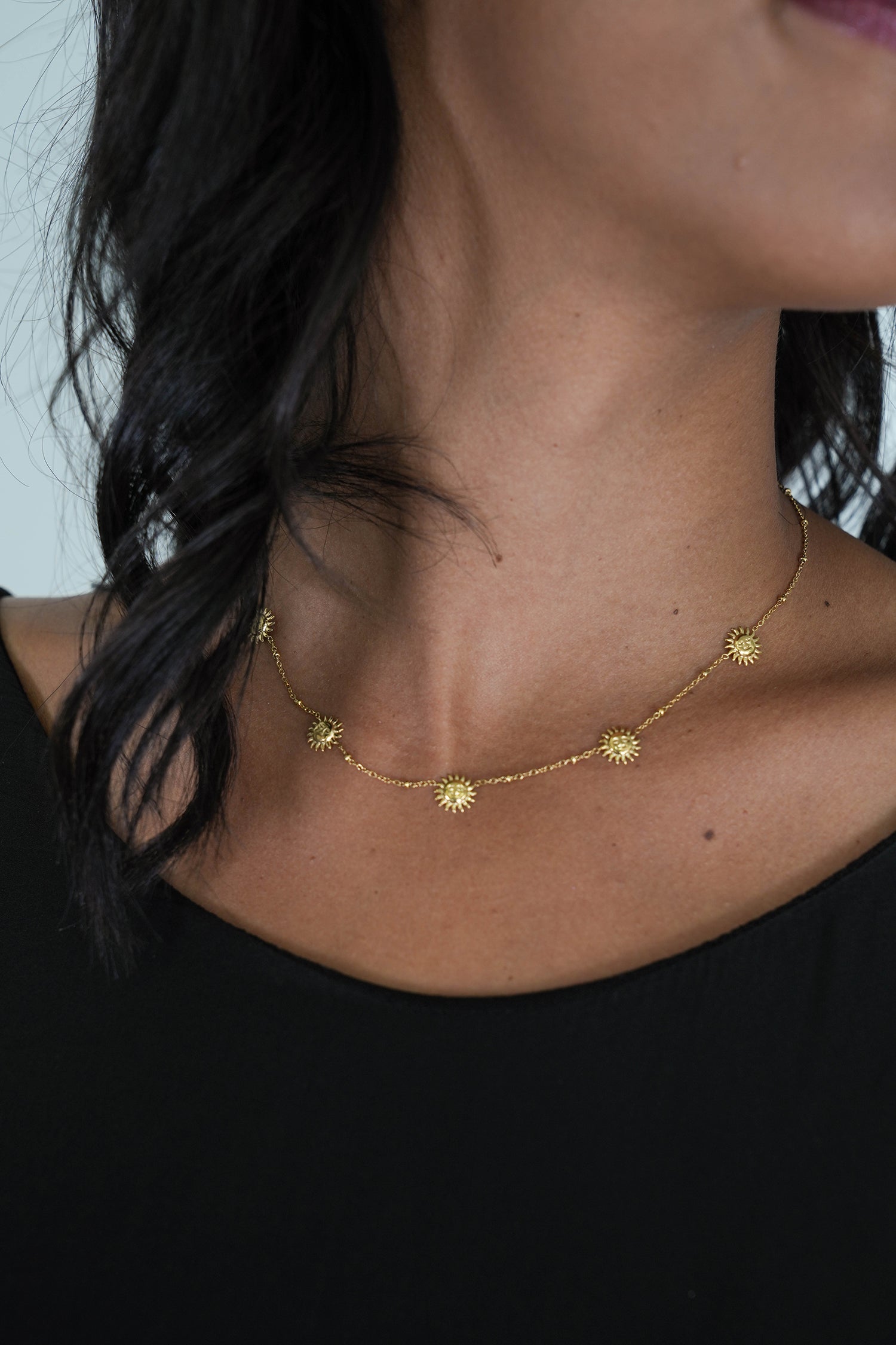 Gold Sunflower Necklace