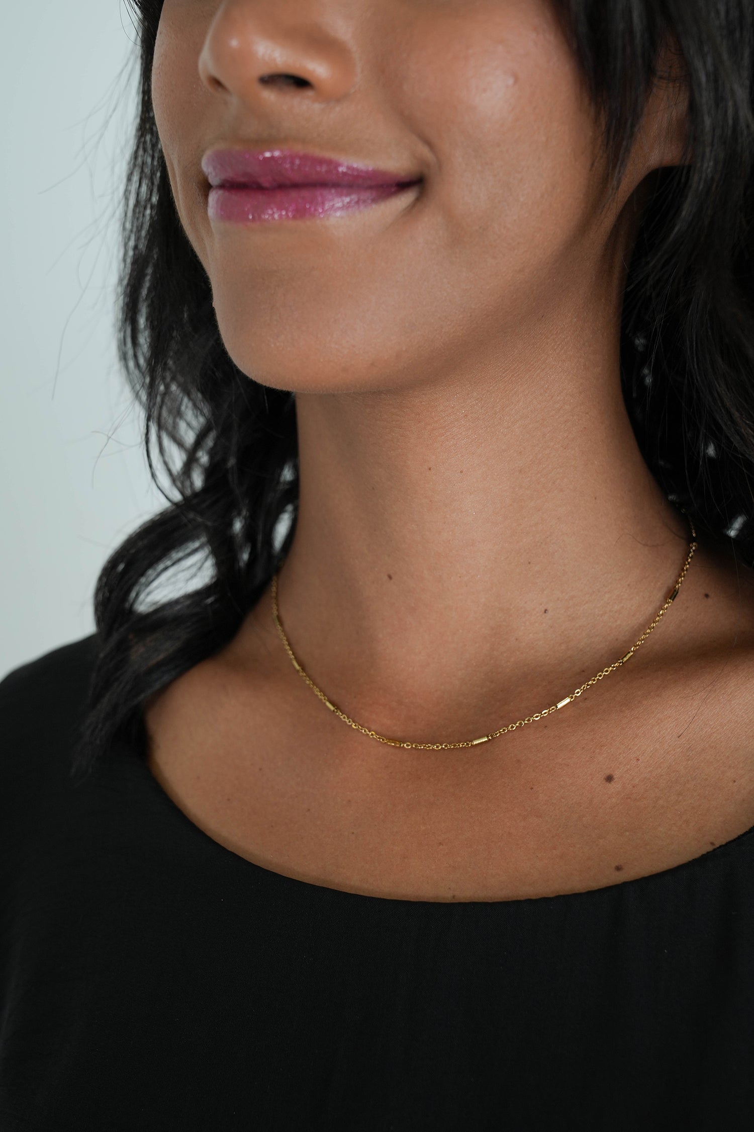 Gold Basic Sarah Necklace, necklace from Something Pretty, alternative view