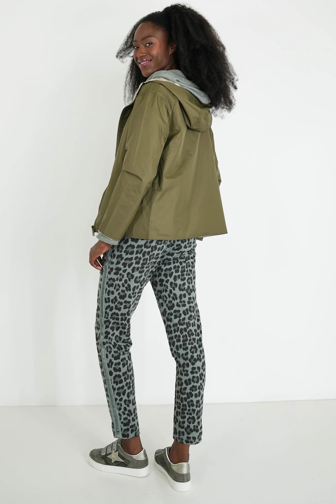 Khaki Reversible Rain Jacket