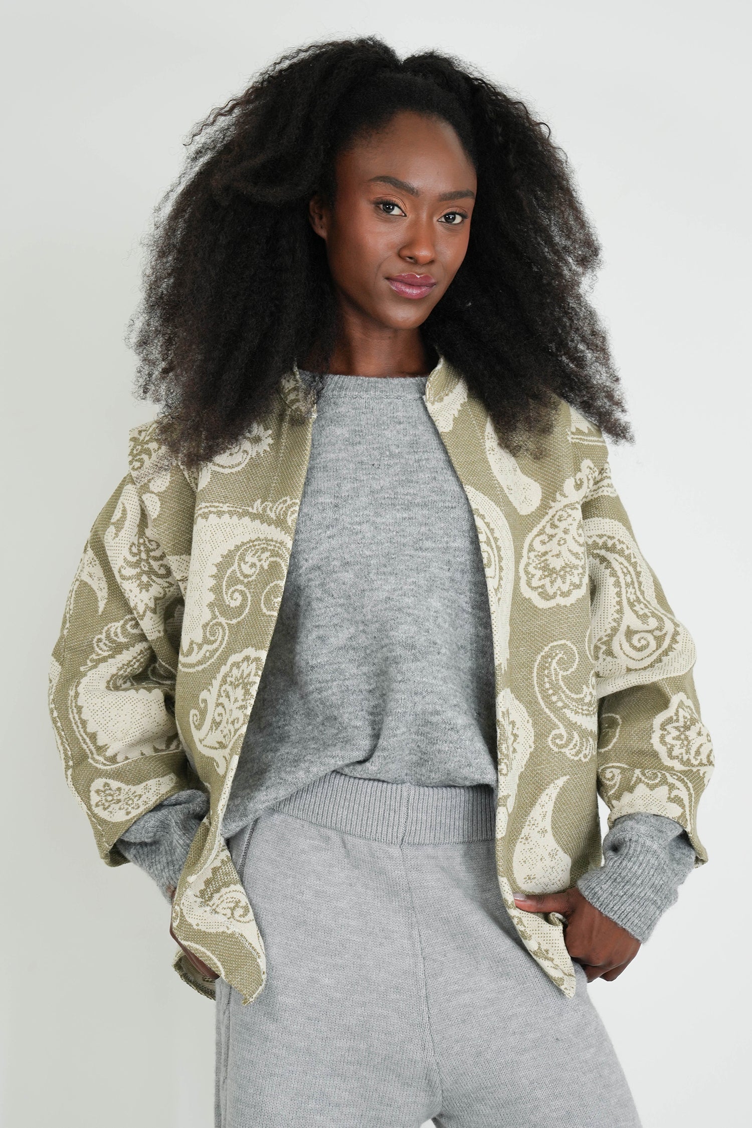 Olive Paisley Autumn Jacket