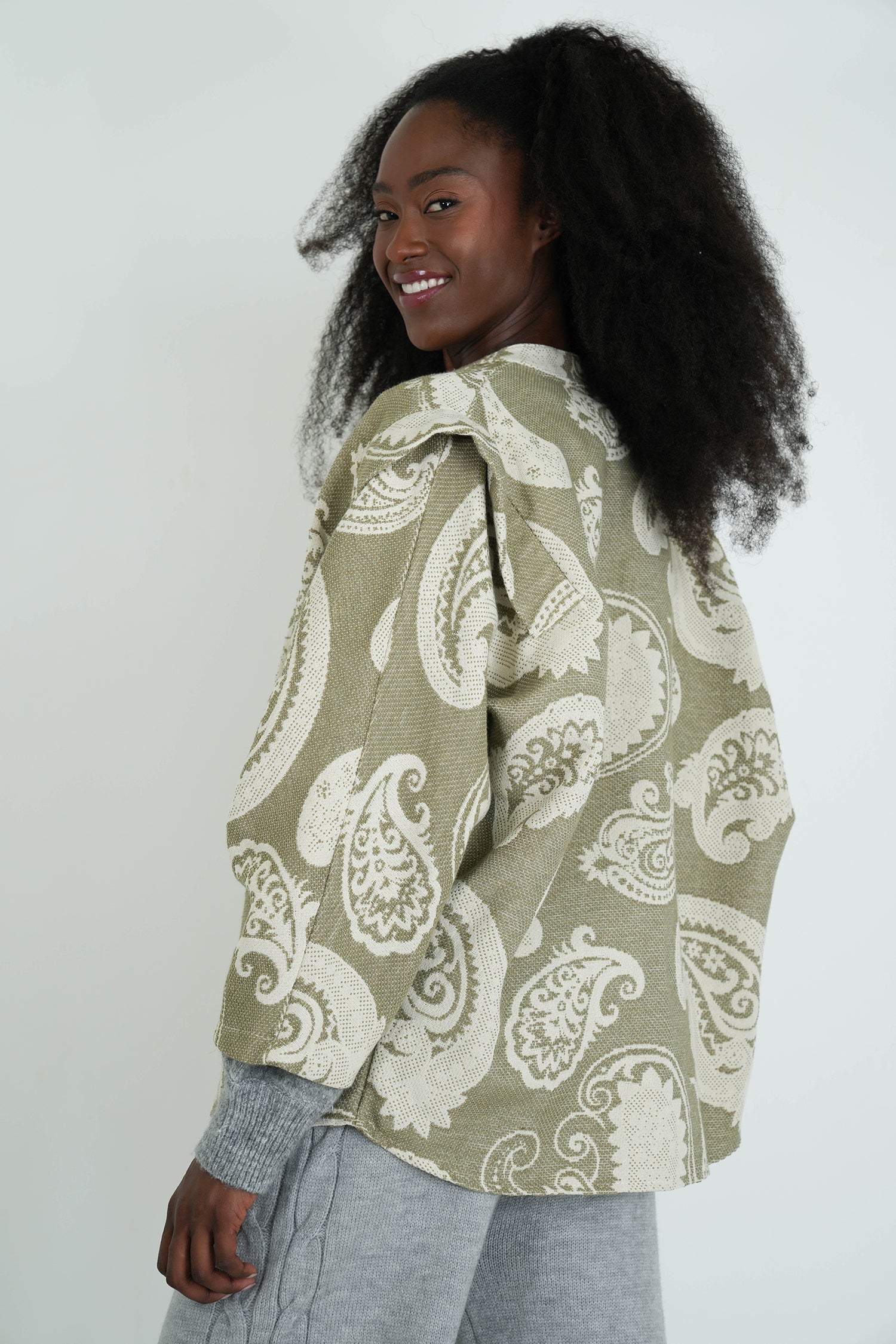 Olive Paisley Autumn Jacket