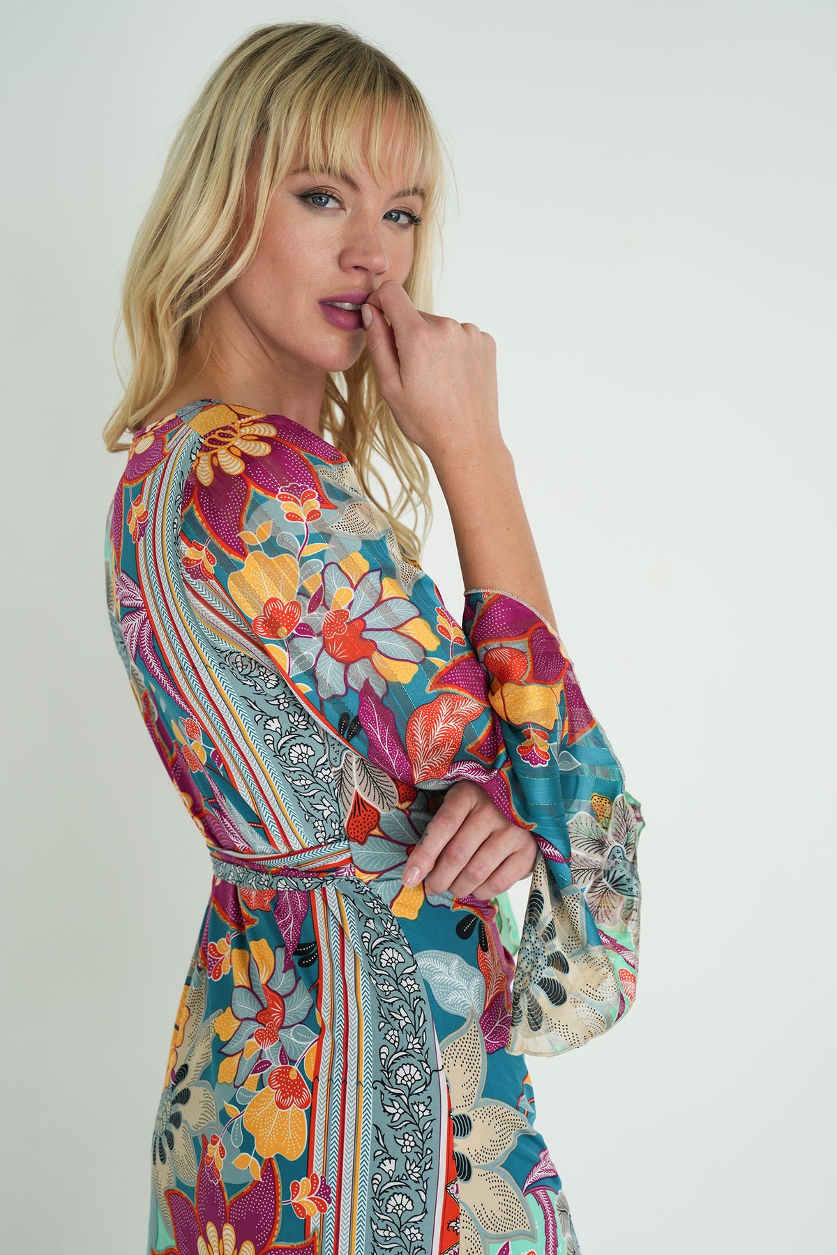 Elena Print Eliza Wrap Dress