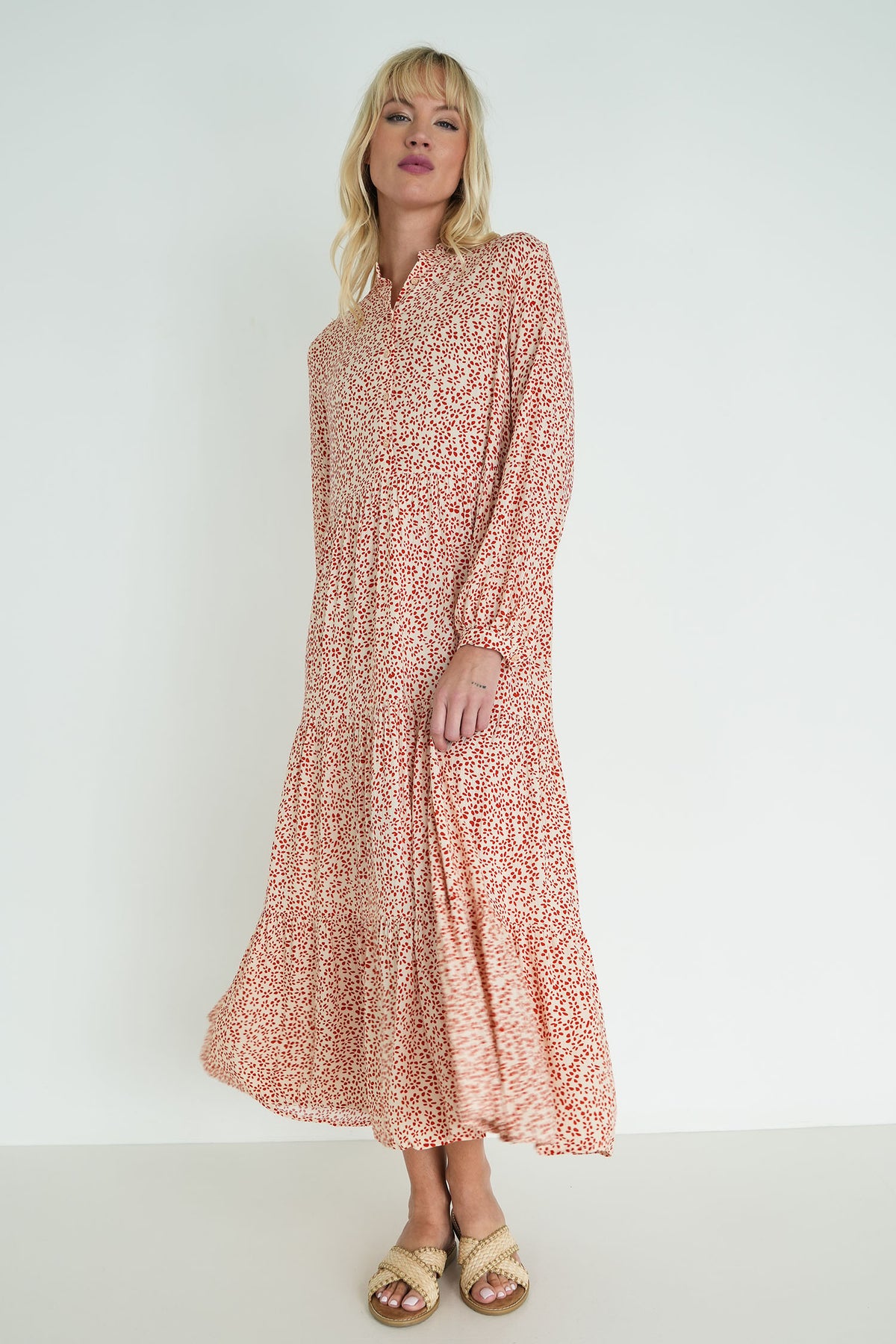 Cream and Rust Andy Dress