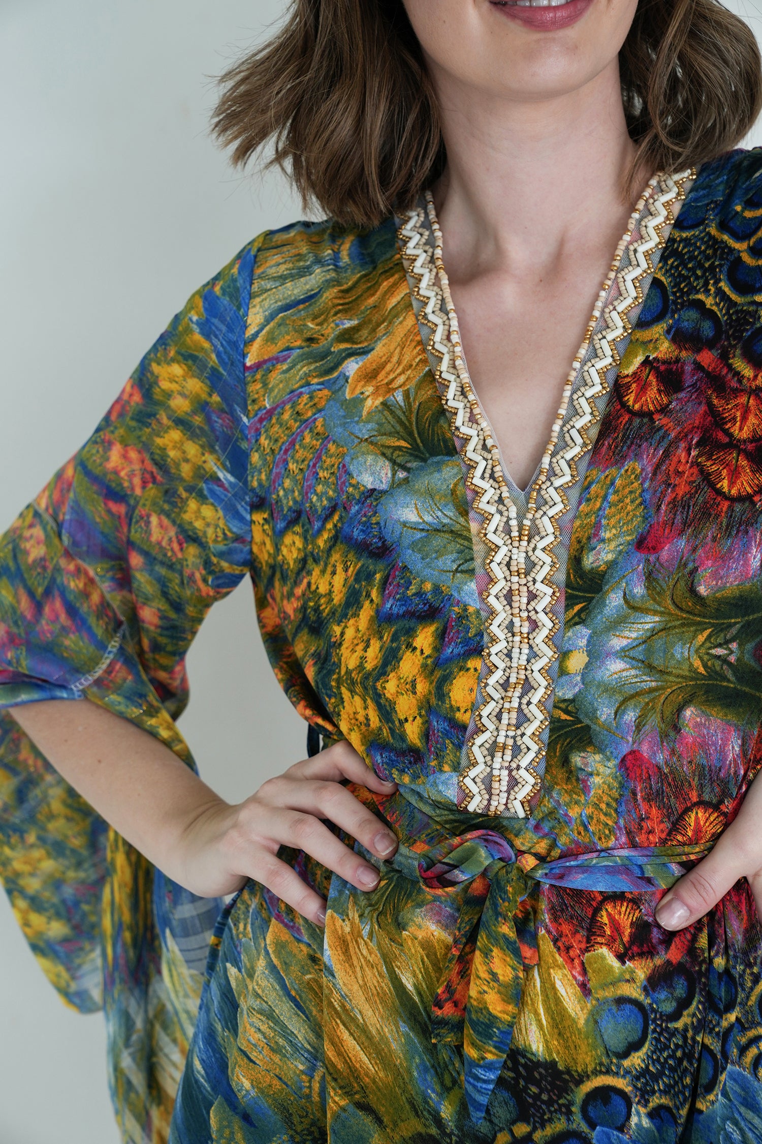 Colourful Peacock St Tropez Tunic Dress