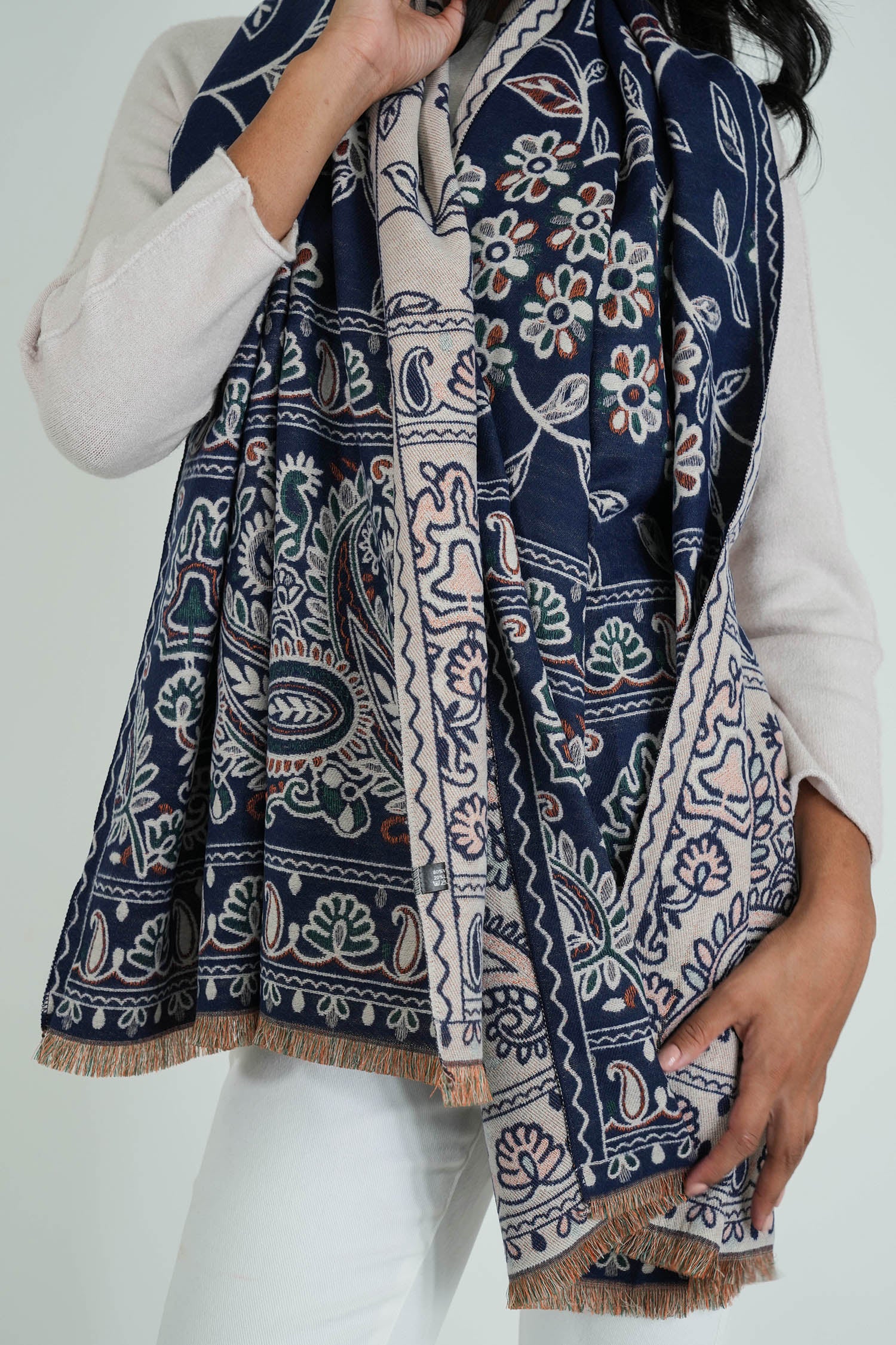 Navy Savannah Scarf