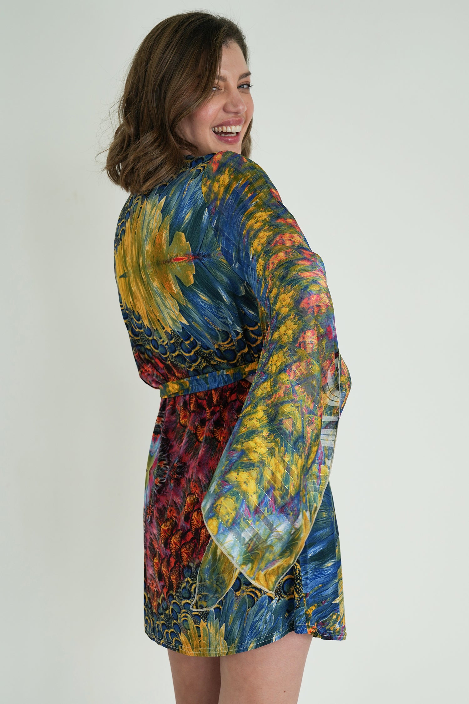 Colourful Peacock St Tropez Tunic Dress