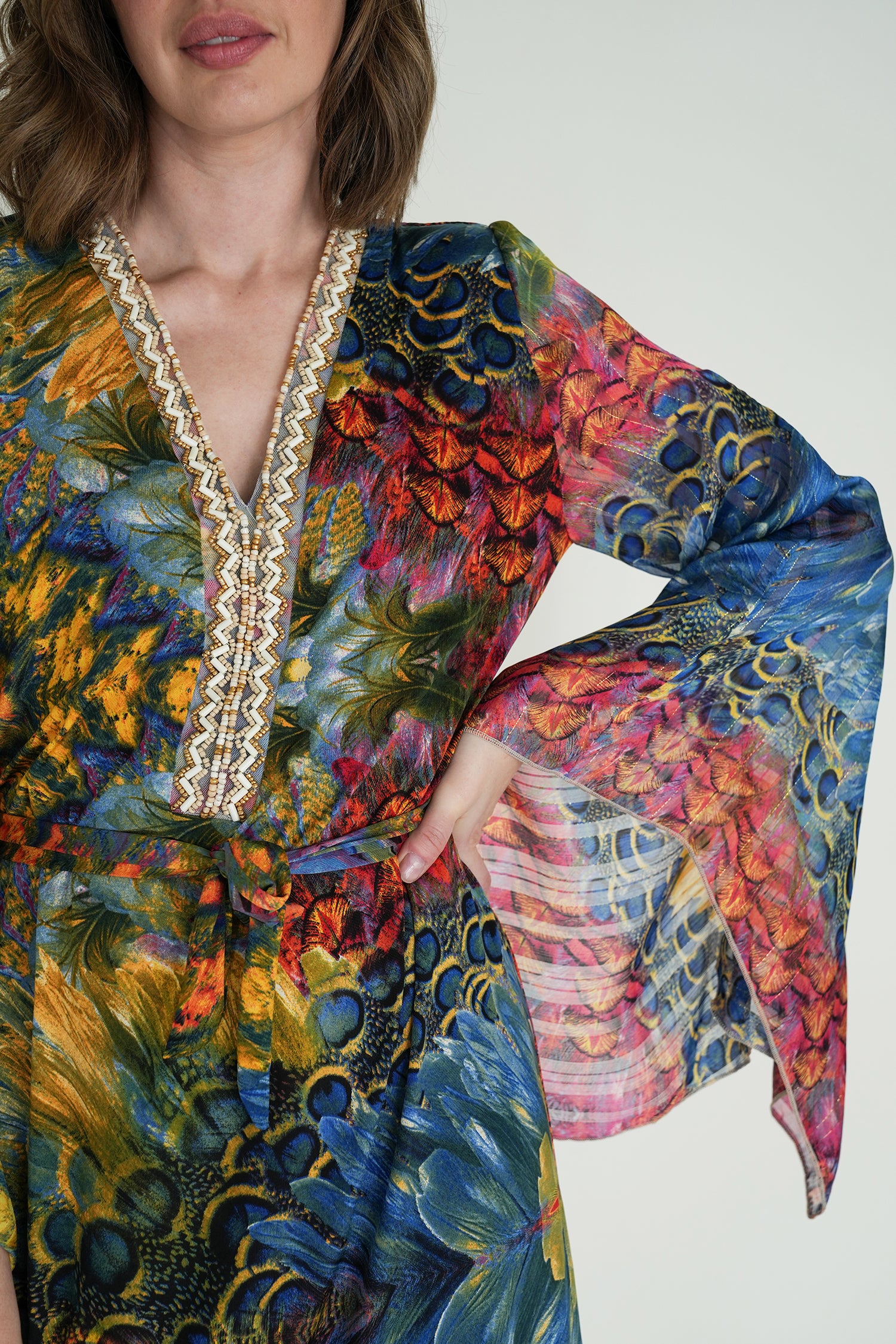 Colourful Peacock St Tropez Tunic Dress