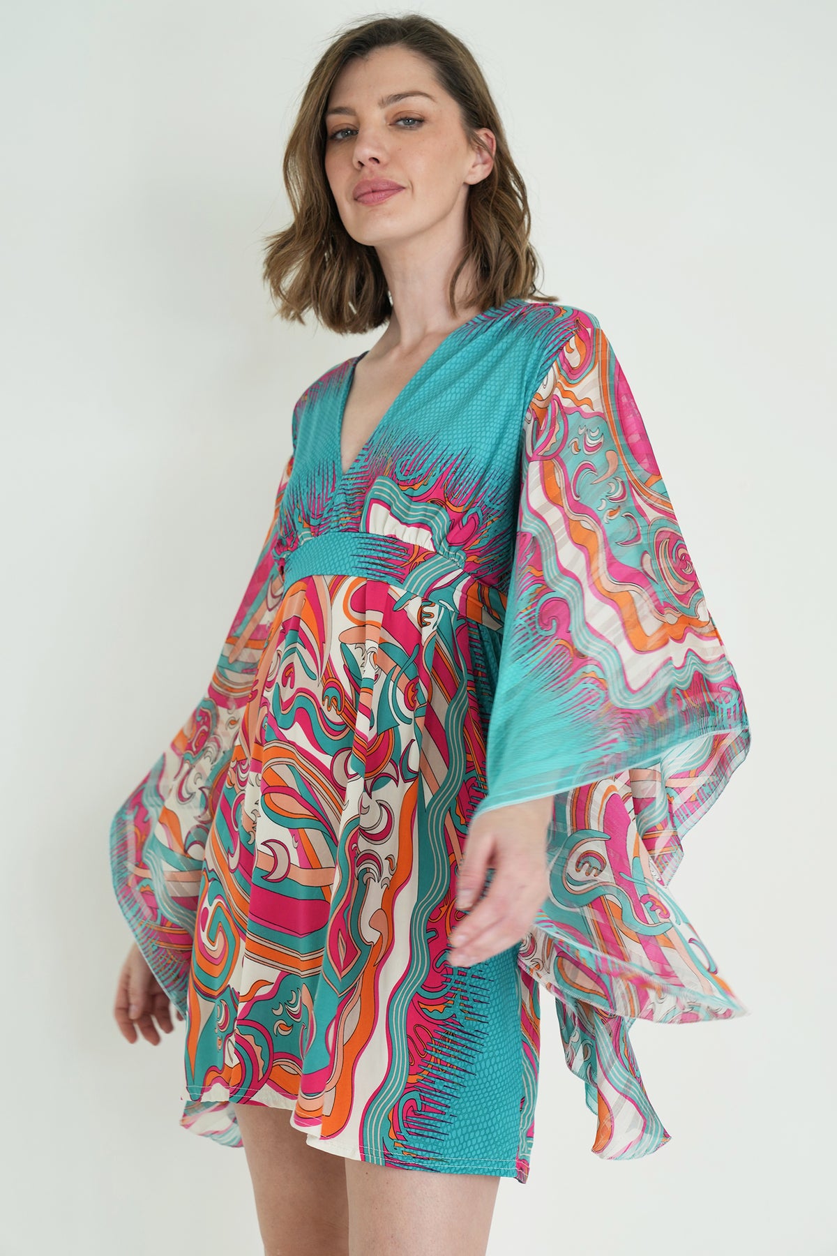 Turquoise Anastasia Butterfly Dress