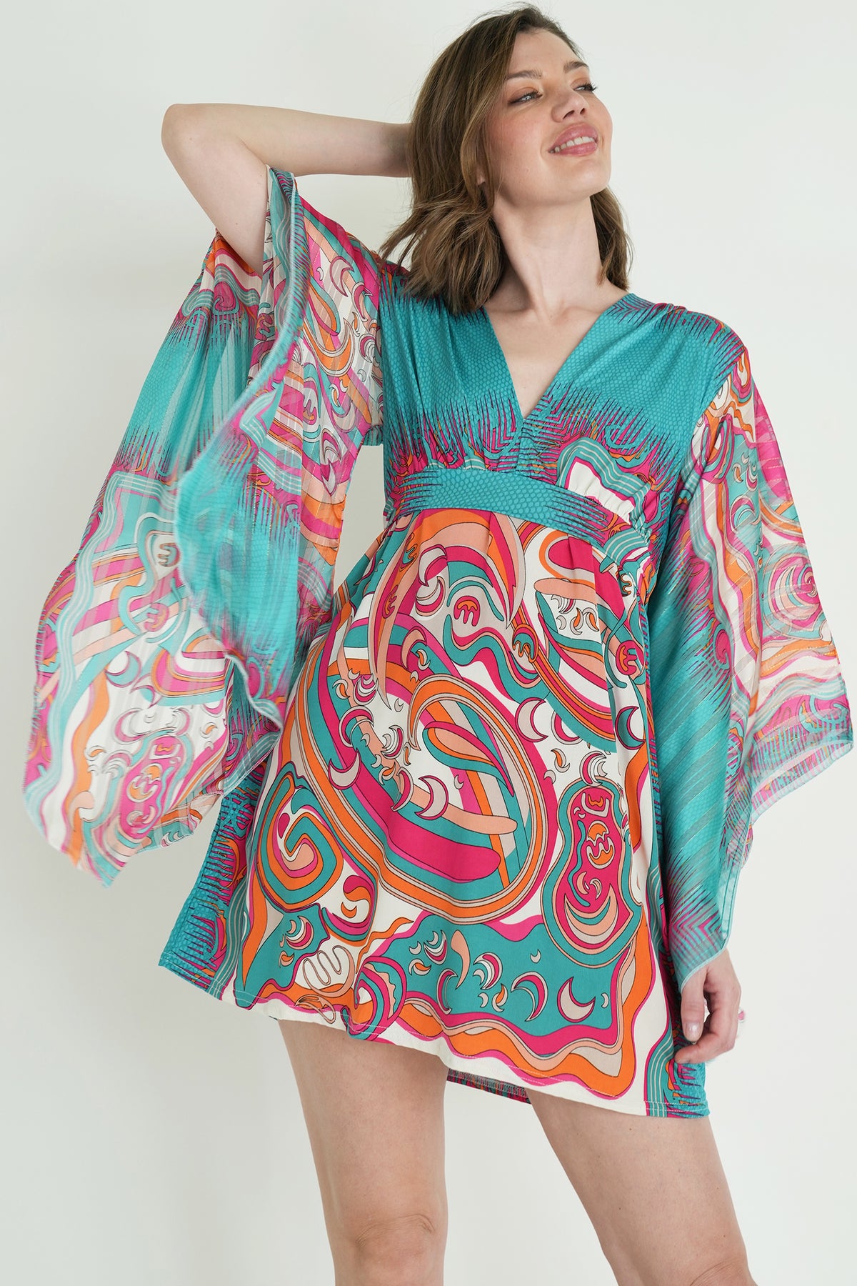 Turquoise Anastasia Butterfly Dress