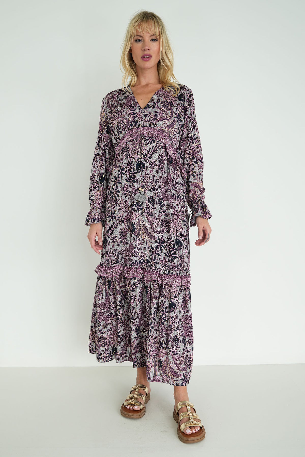 Pink and Black Andrea Dress