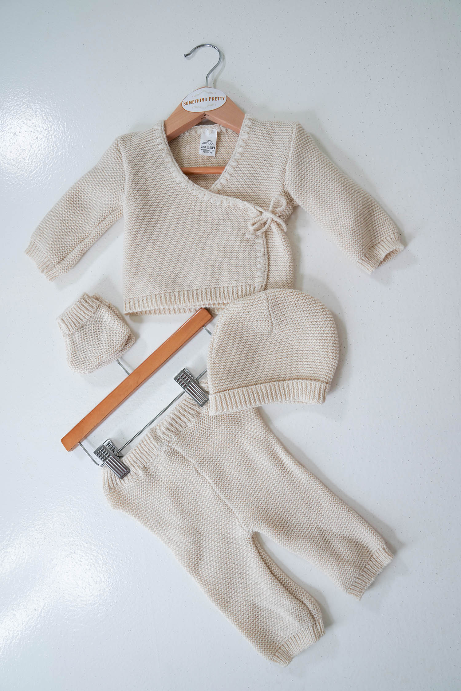 Cream Wrap Knit Set