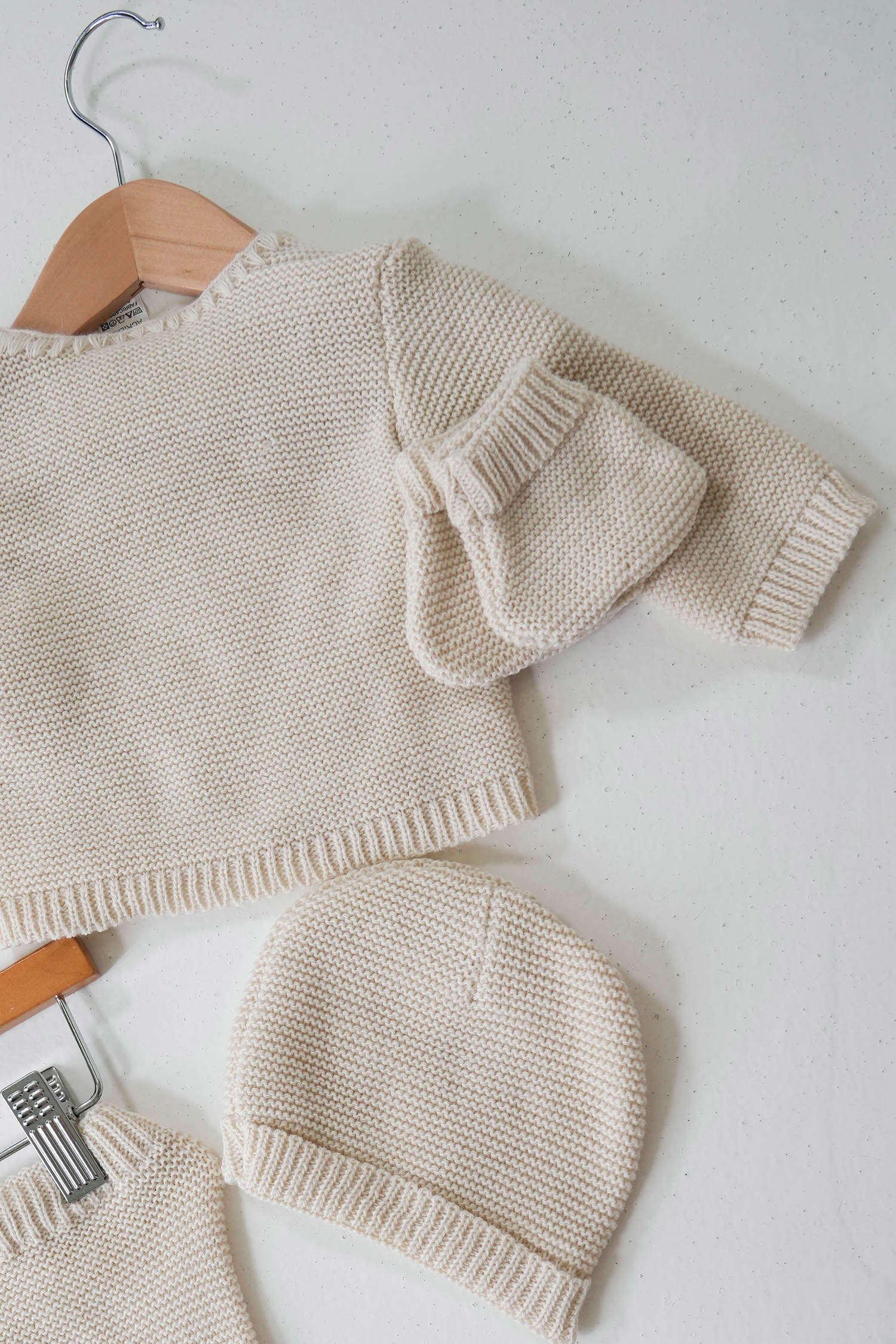 Cream Wrap Knit Set