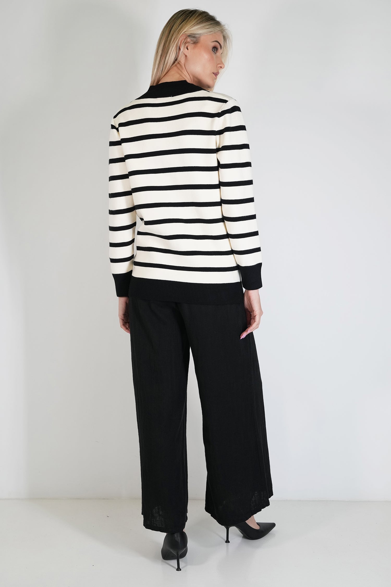 Cream and Black Angela Cardigan