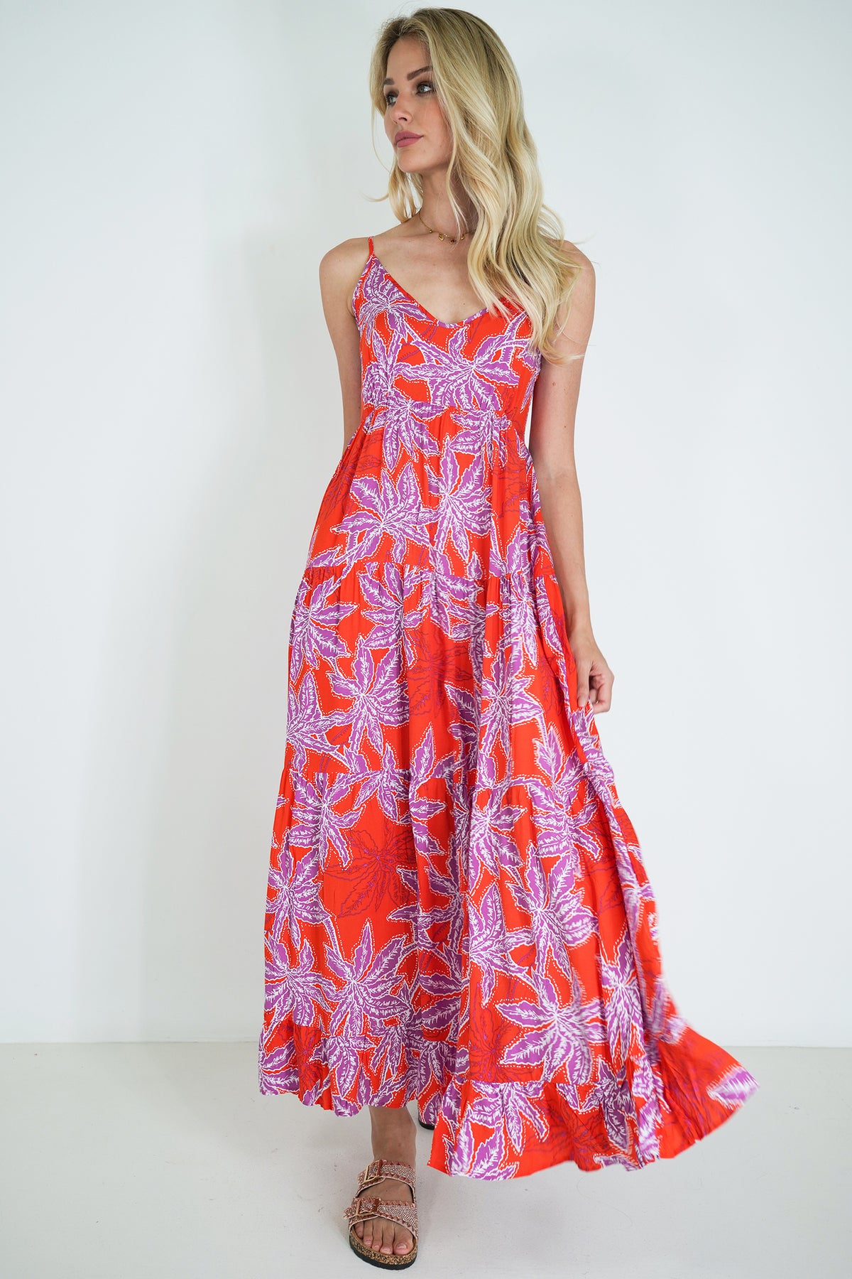 Red and Purple Kate Strap Dress