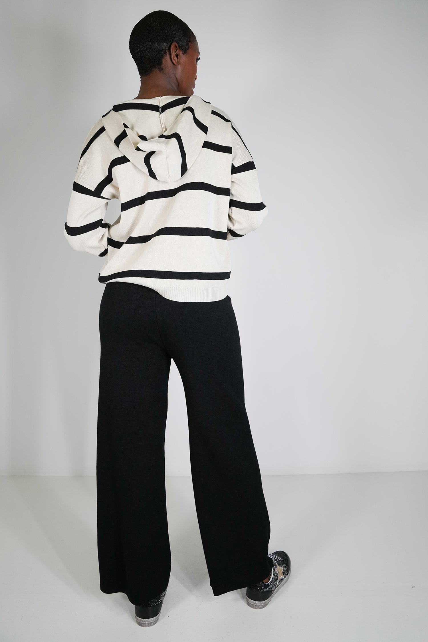 Striped Hooded Weekend Top