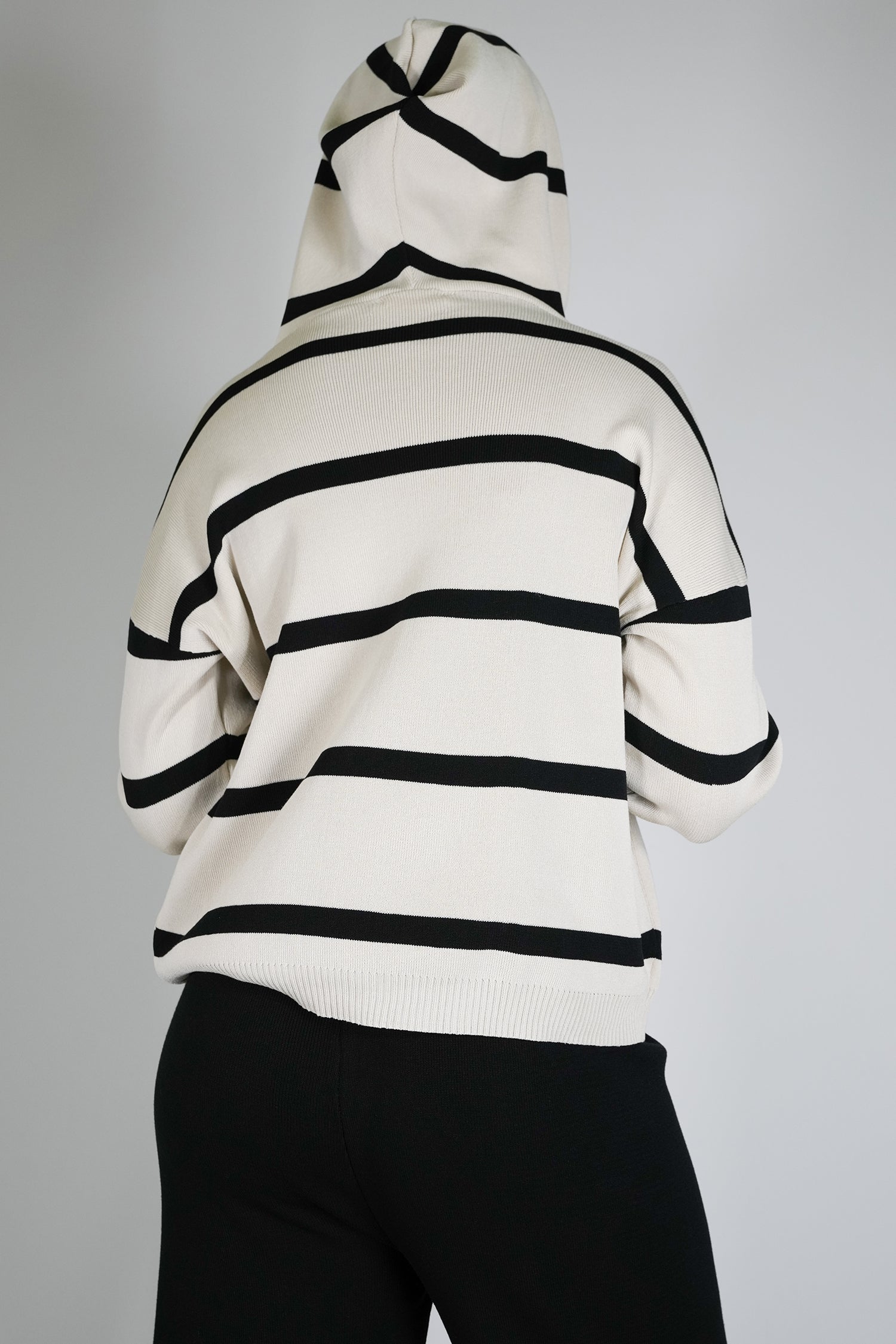 Striped Hooded Weekend Top