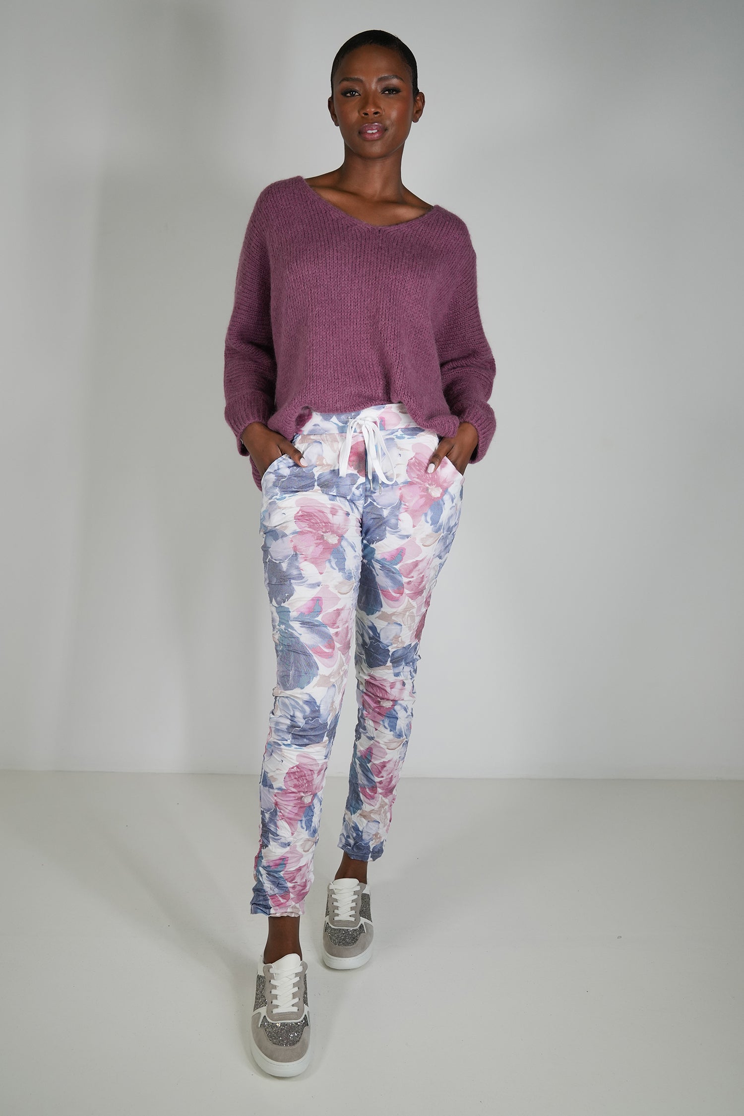 Plum and Blue Cally Jogger Pant