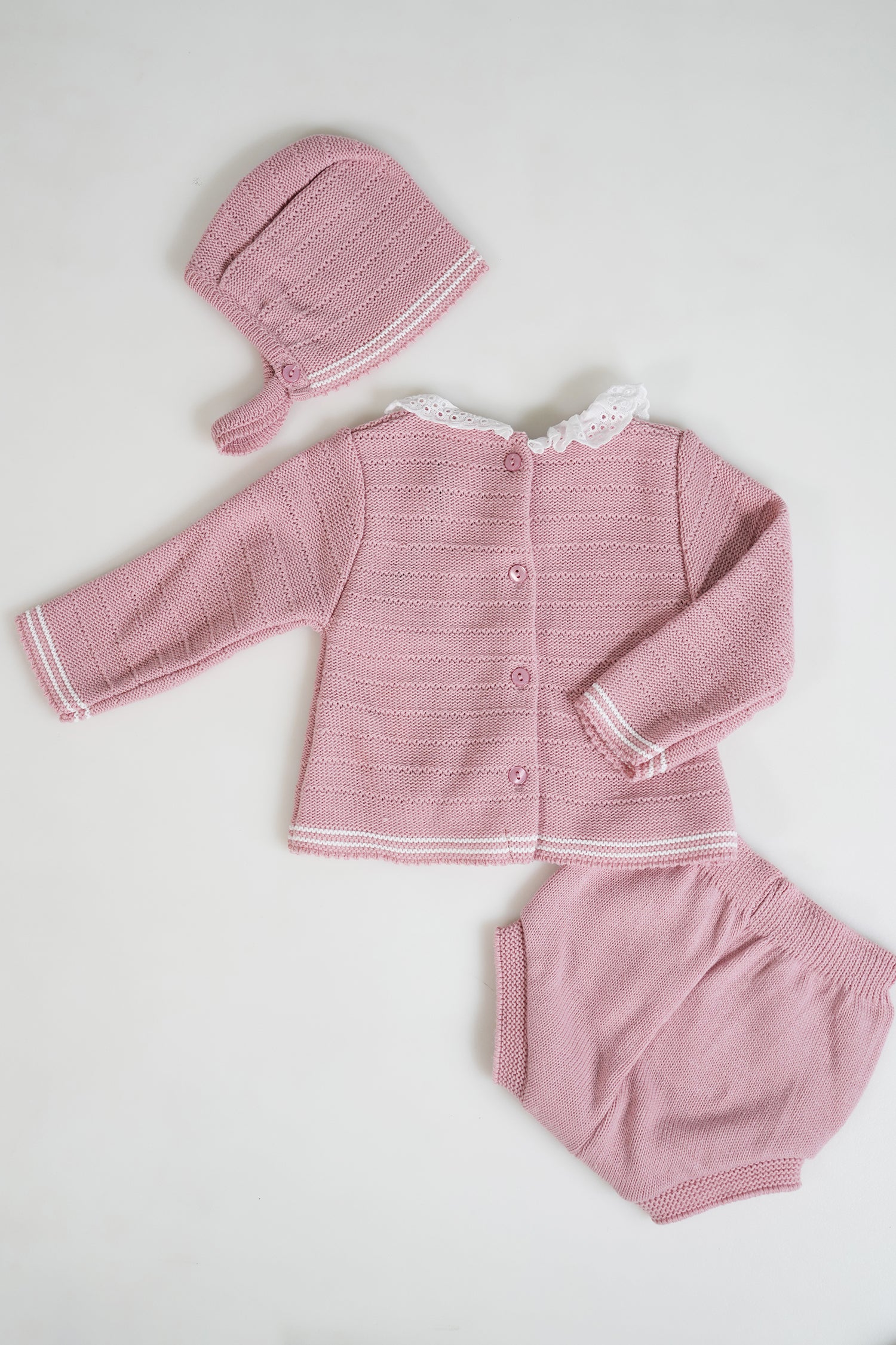 Dusty Pink Collared Knit Set