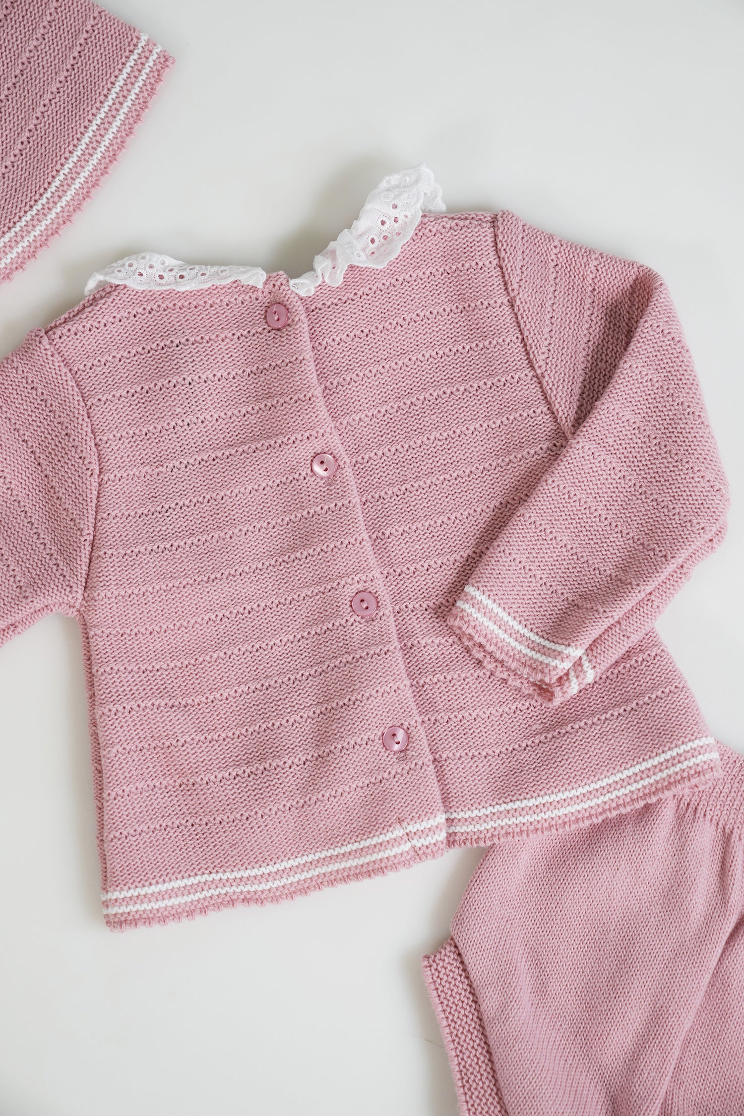 Dusty Pink Collared Knit Set