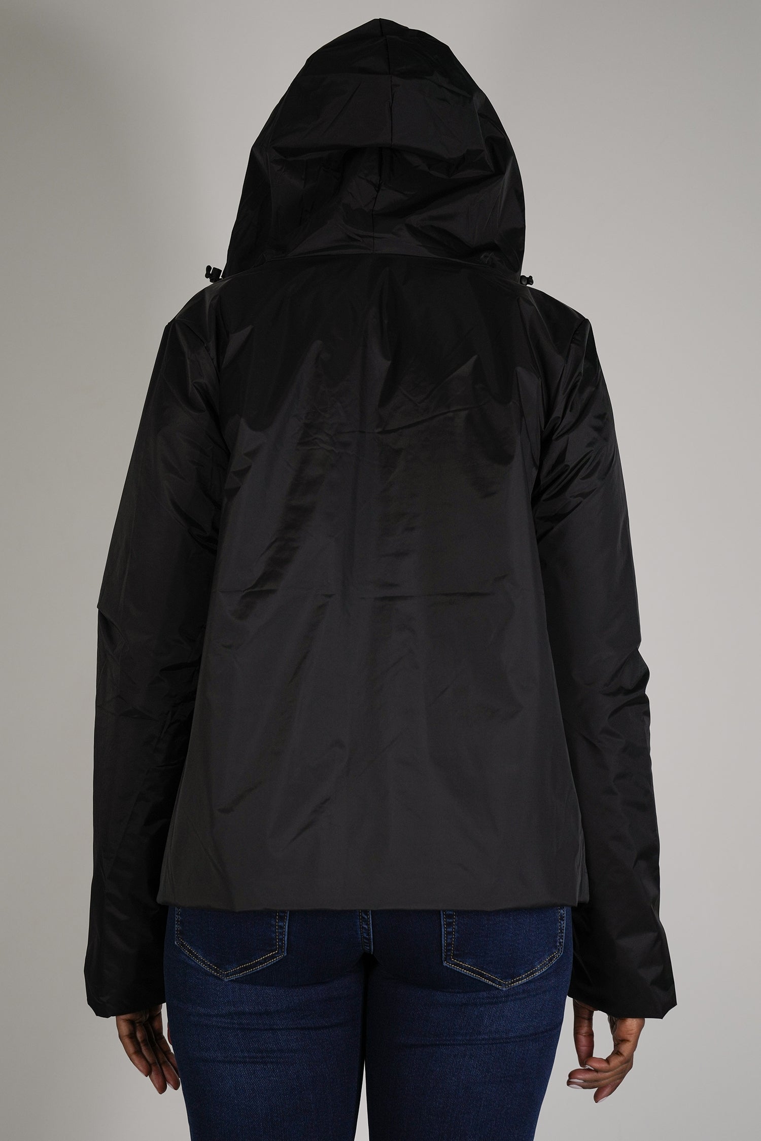 Black Reversible Rain Jacket