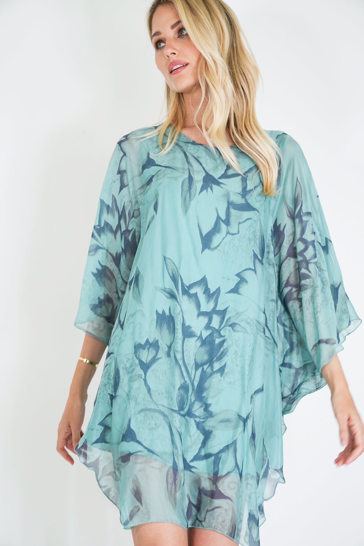 Sage Abby Silk Tunic