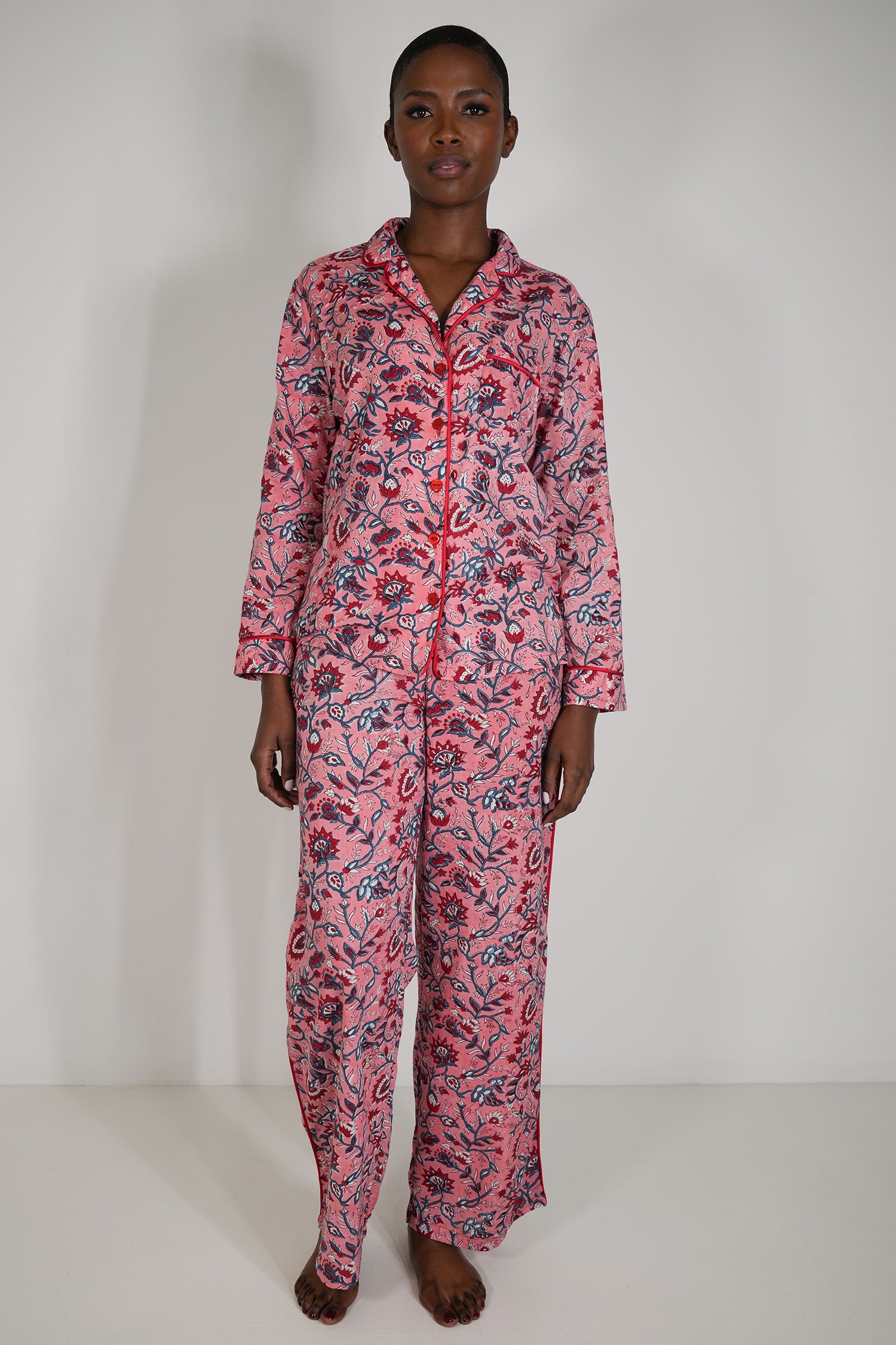 Pink and Red Floral Pajamas