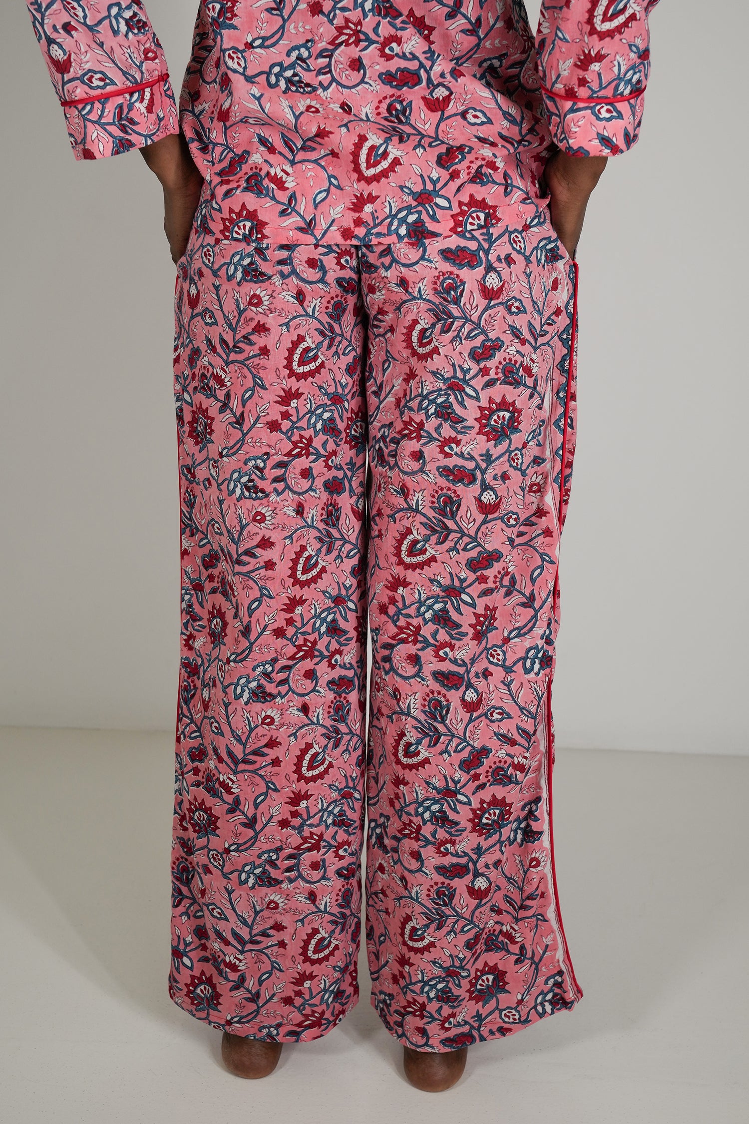 Pink and Red Floral Pajamas